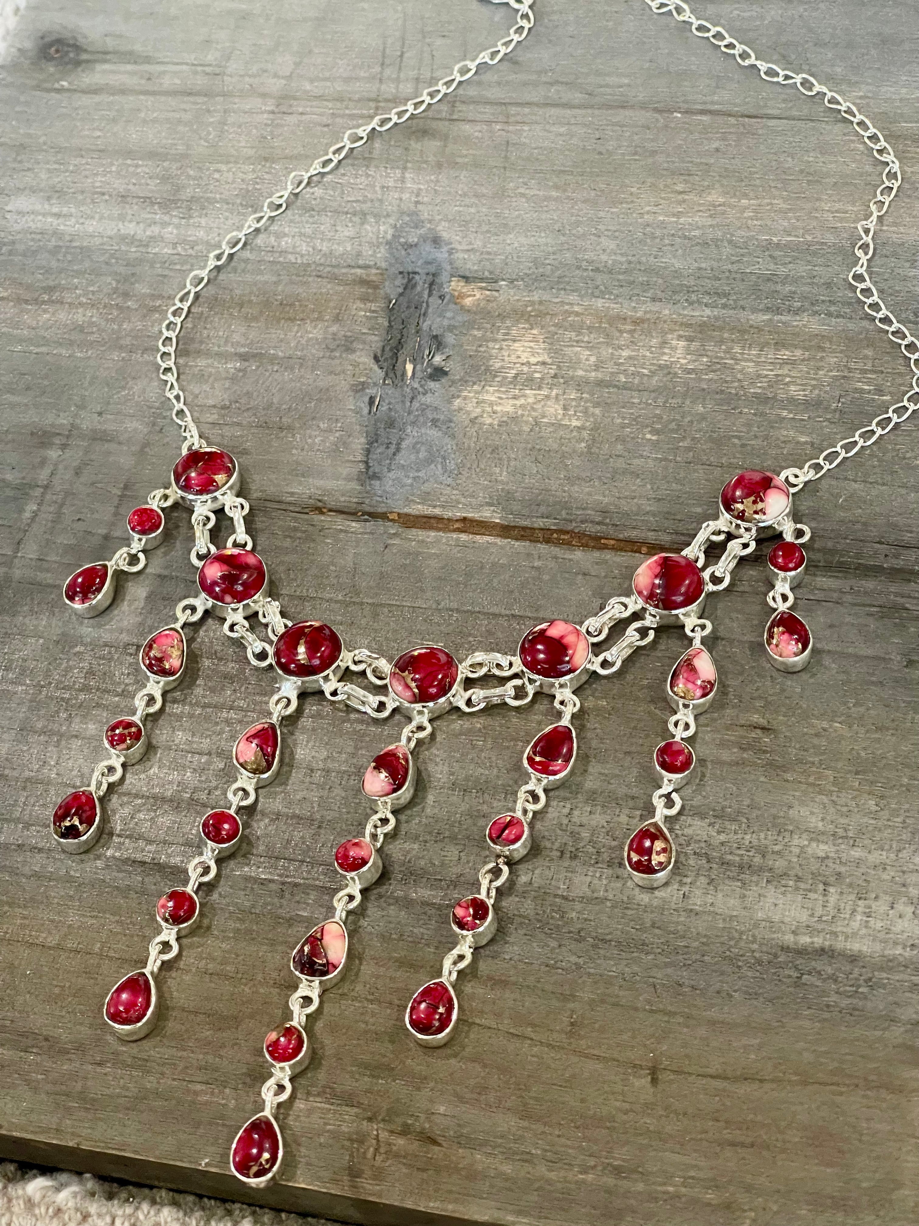 Beautiful Handmade Sterling Silver Dahlia Rose Necklace