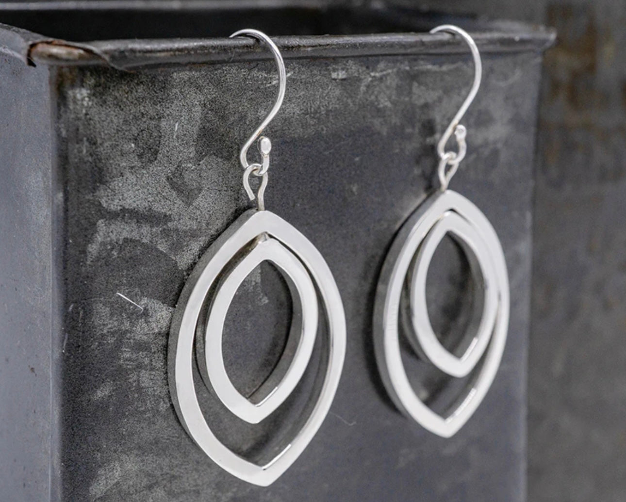 Double Marquise Earrings on Hook