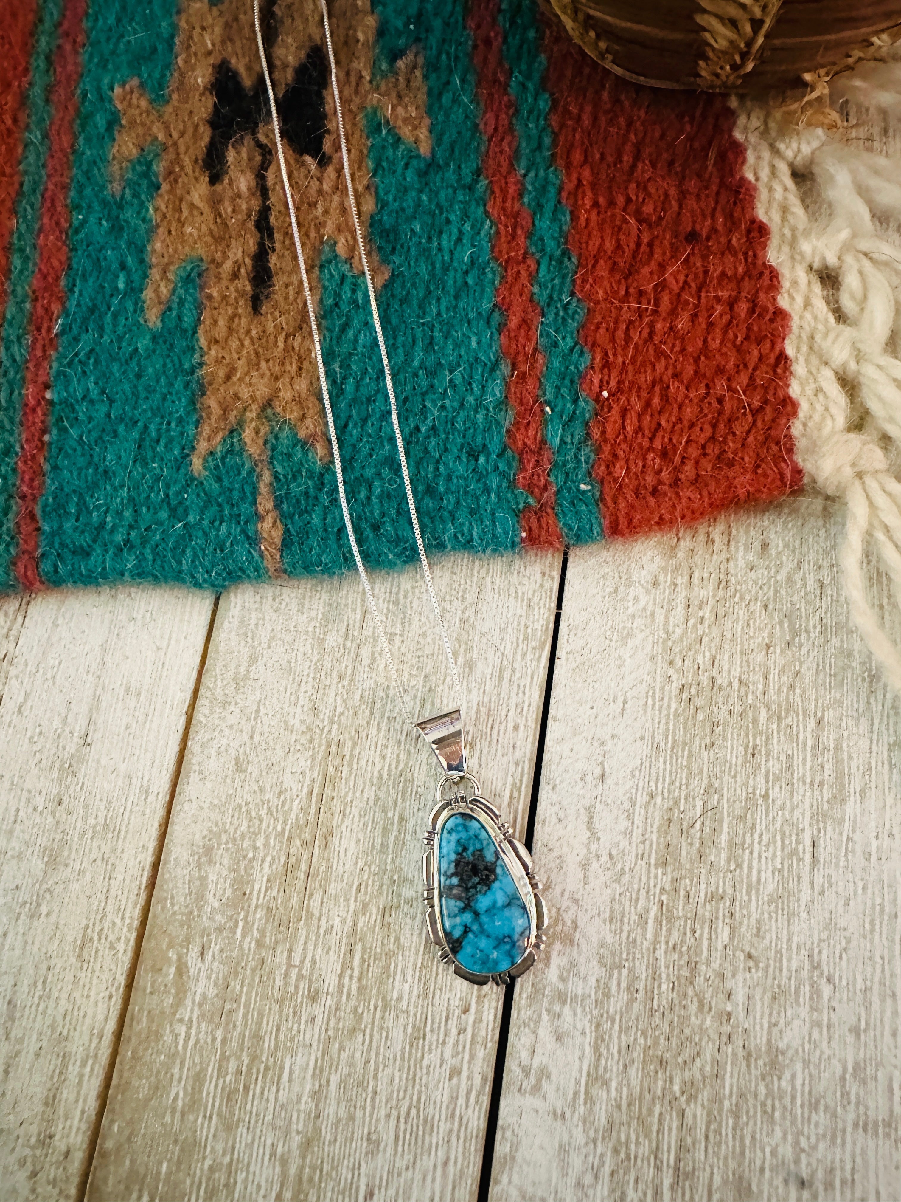 Handcrafted Sterling Silver & Turquoise Necklace