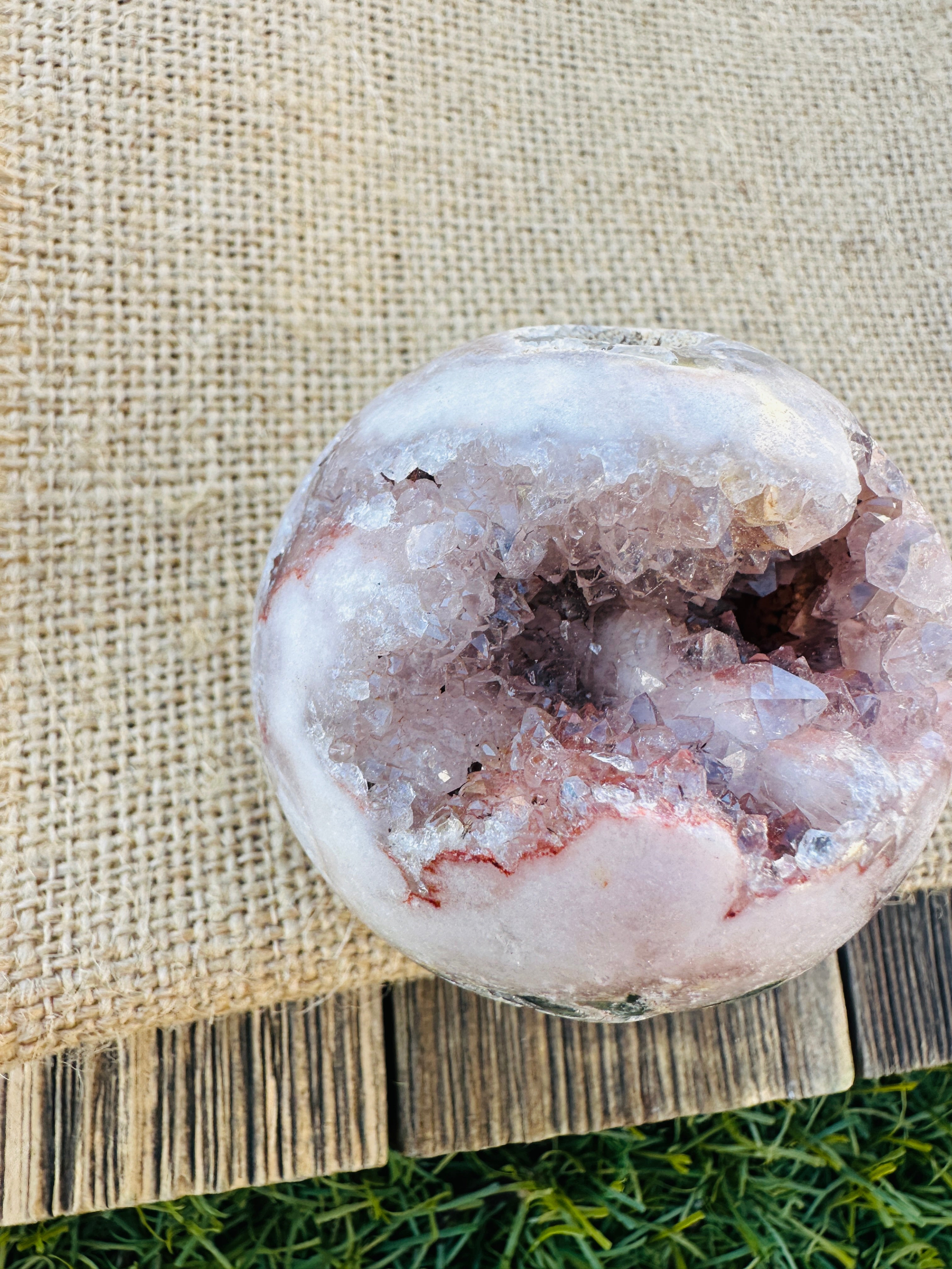 ✨ Nizhoni Crystals ✨ Pink Amethyst Geode Sphere