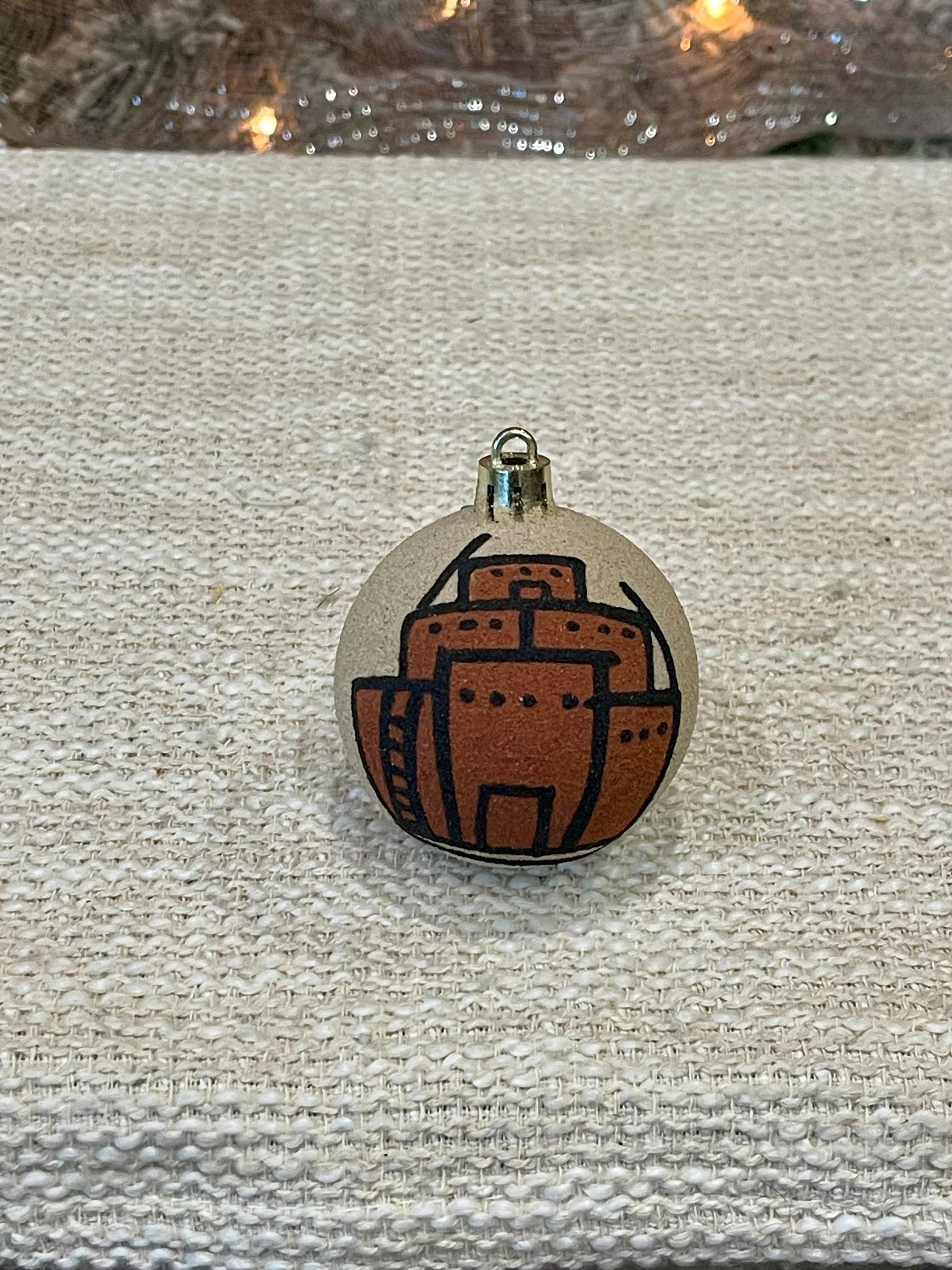 Handcrafted Ceramic Sand Painted Ornament