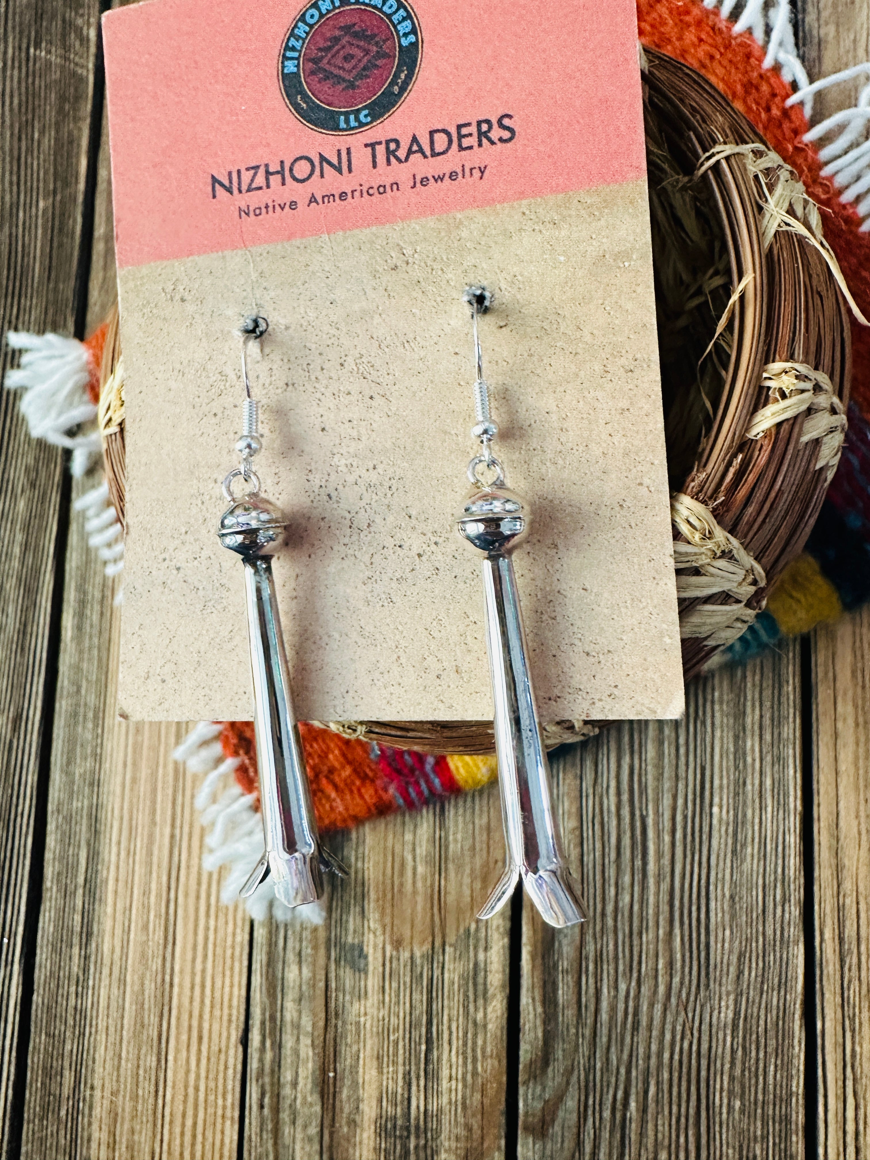 Handcrafted Sterling Silver Blossom Dangle Earrings