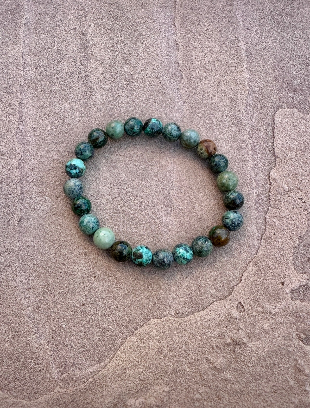 African Turquoise Jasper 8mm Beaded Stretch Bracelet