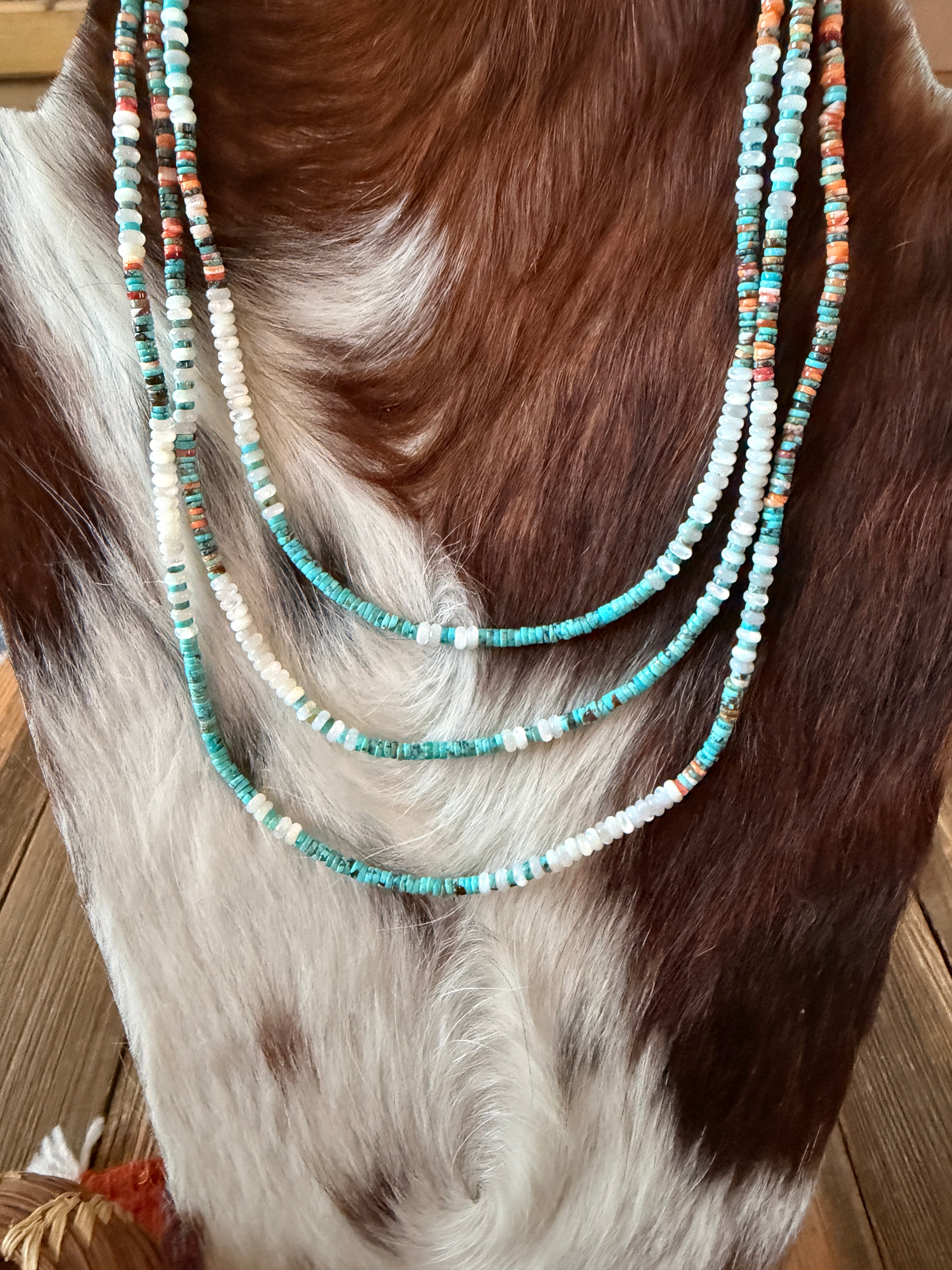 Handcrafted Multi Stone & Sterling Silver Beaded Necklace