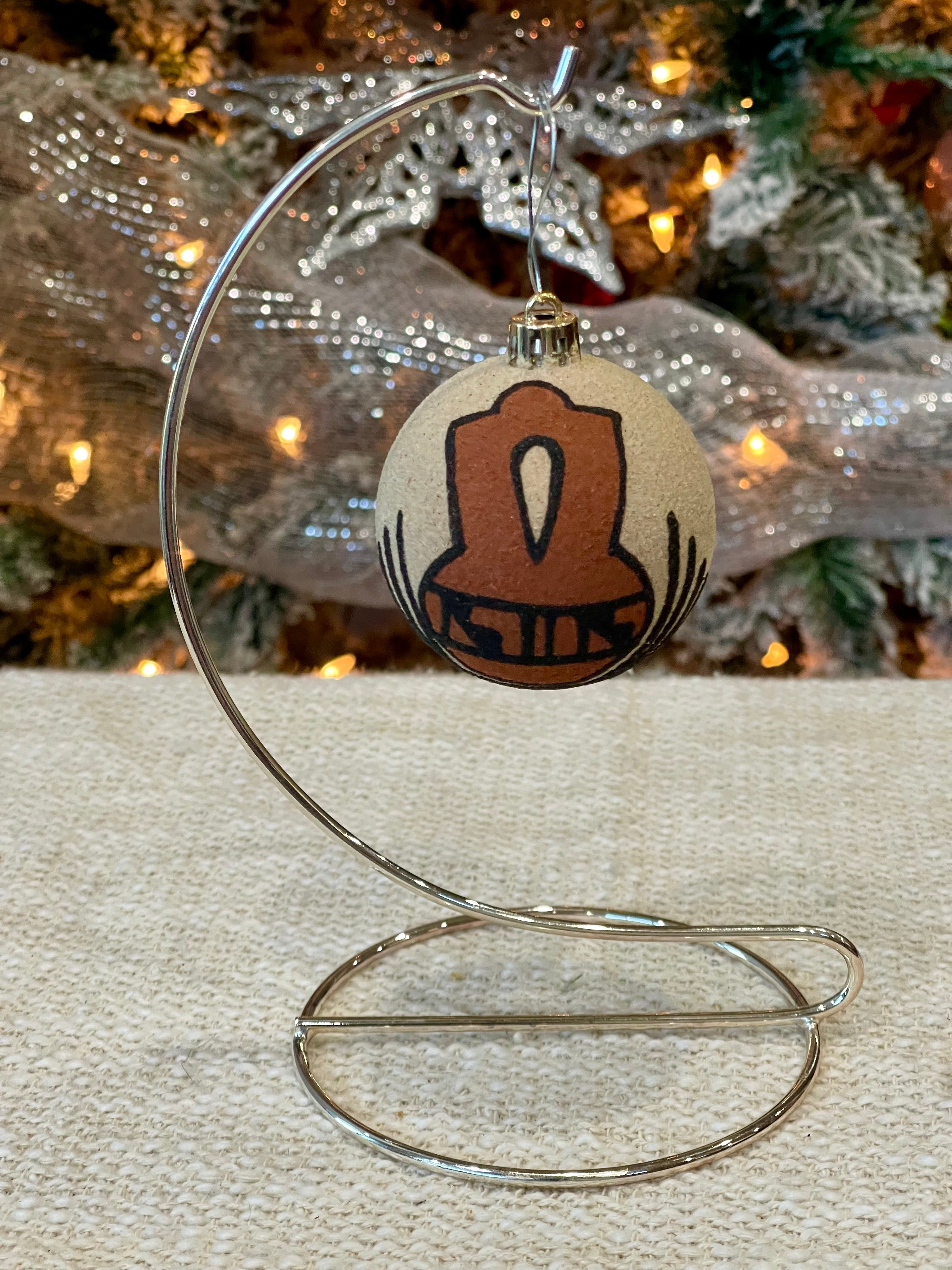 Handcrafted Ceramic Sand Painted Ornament