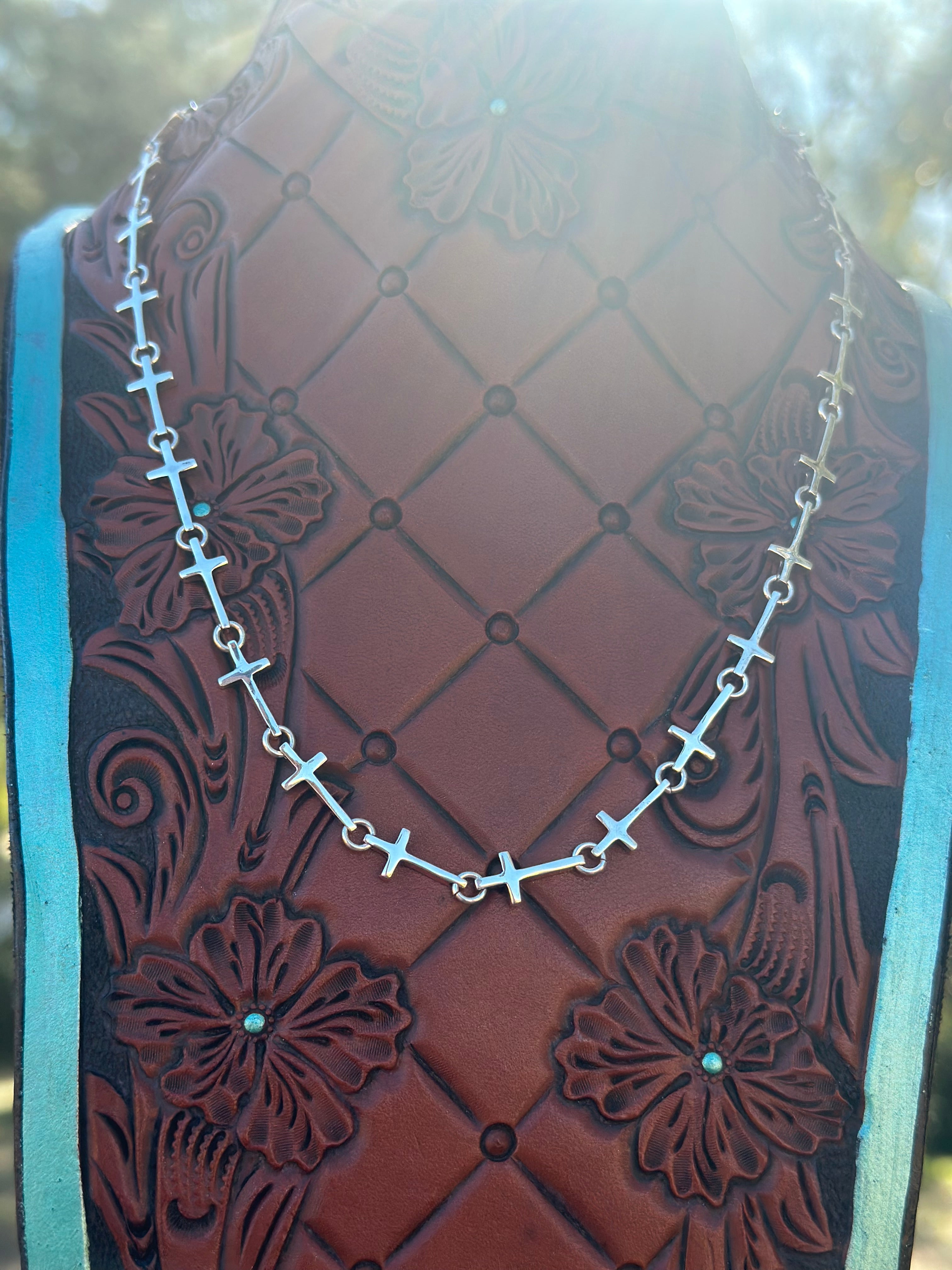 Handmade Sterling Silver Cross Necklace