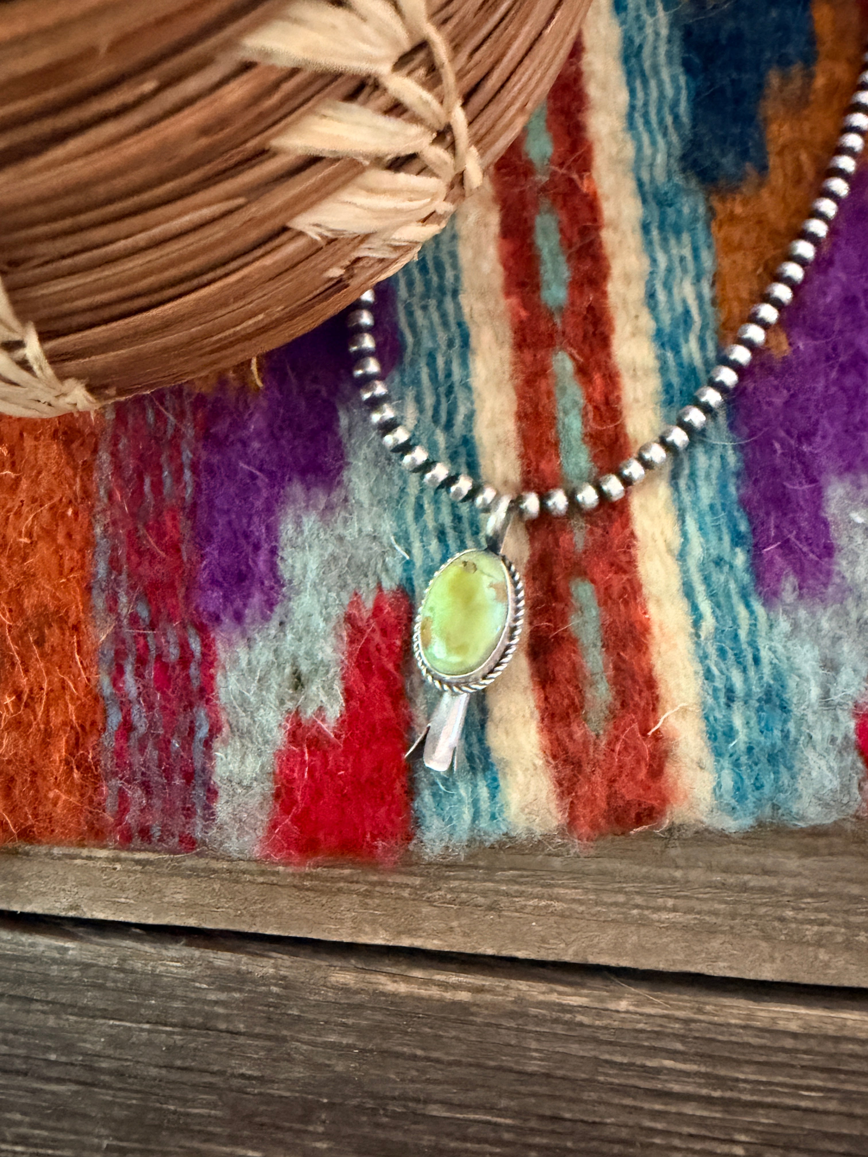 Handcrafted Sterling Silver & Turquoise Blossom Pendant