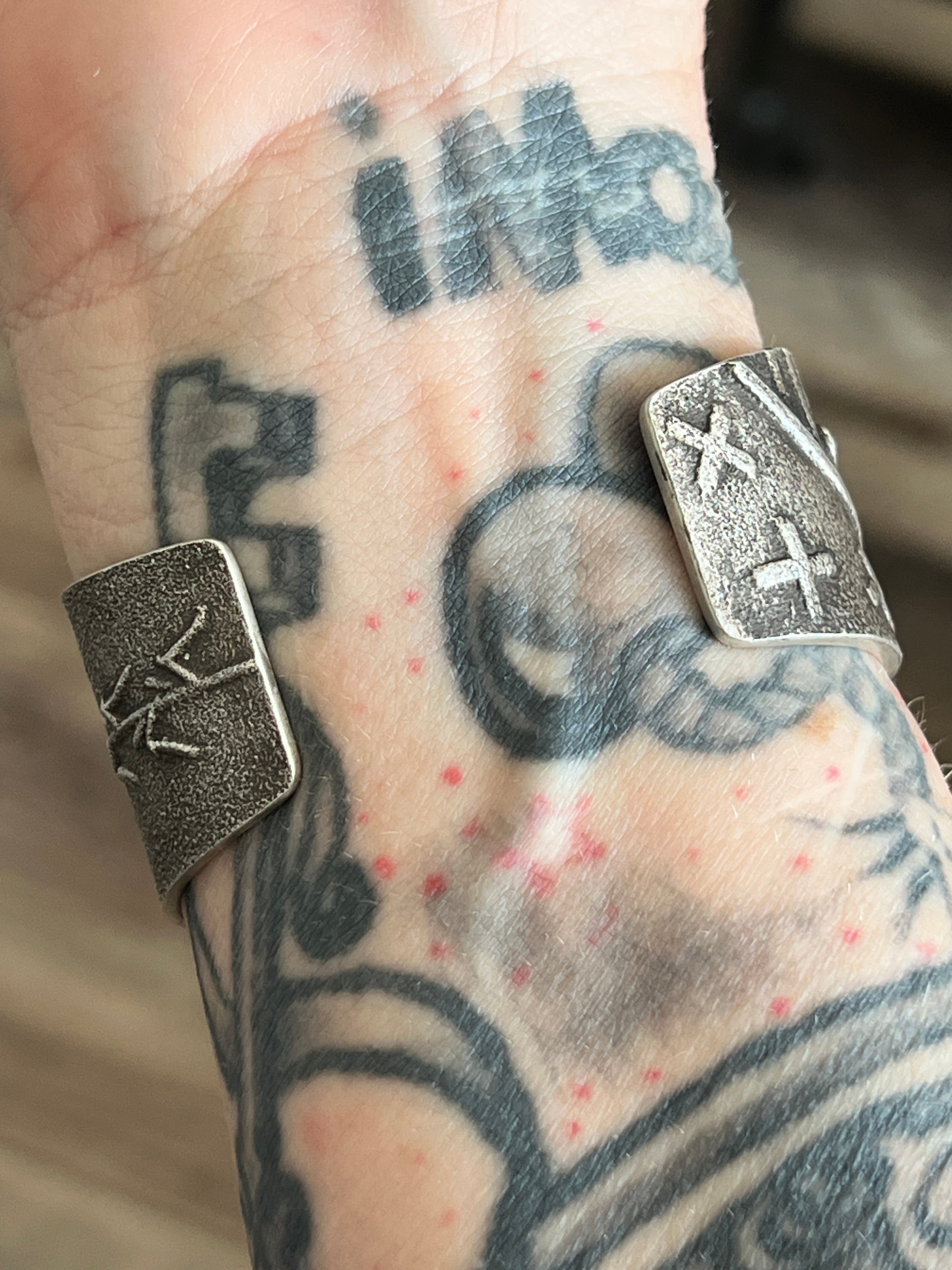 Navajo Tufa Cast Sterling Mudhead Cuff Bracelet with Kingman Turquoise by Lee Begay