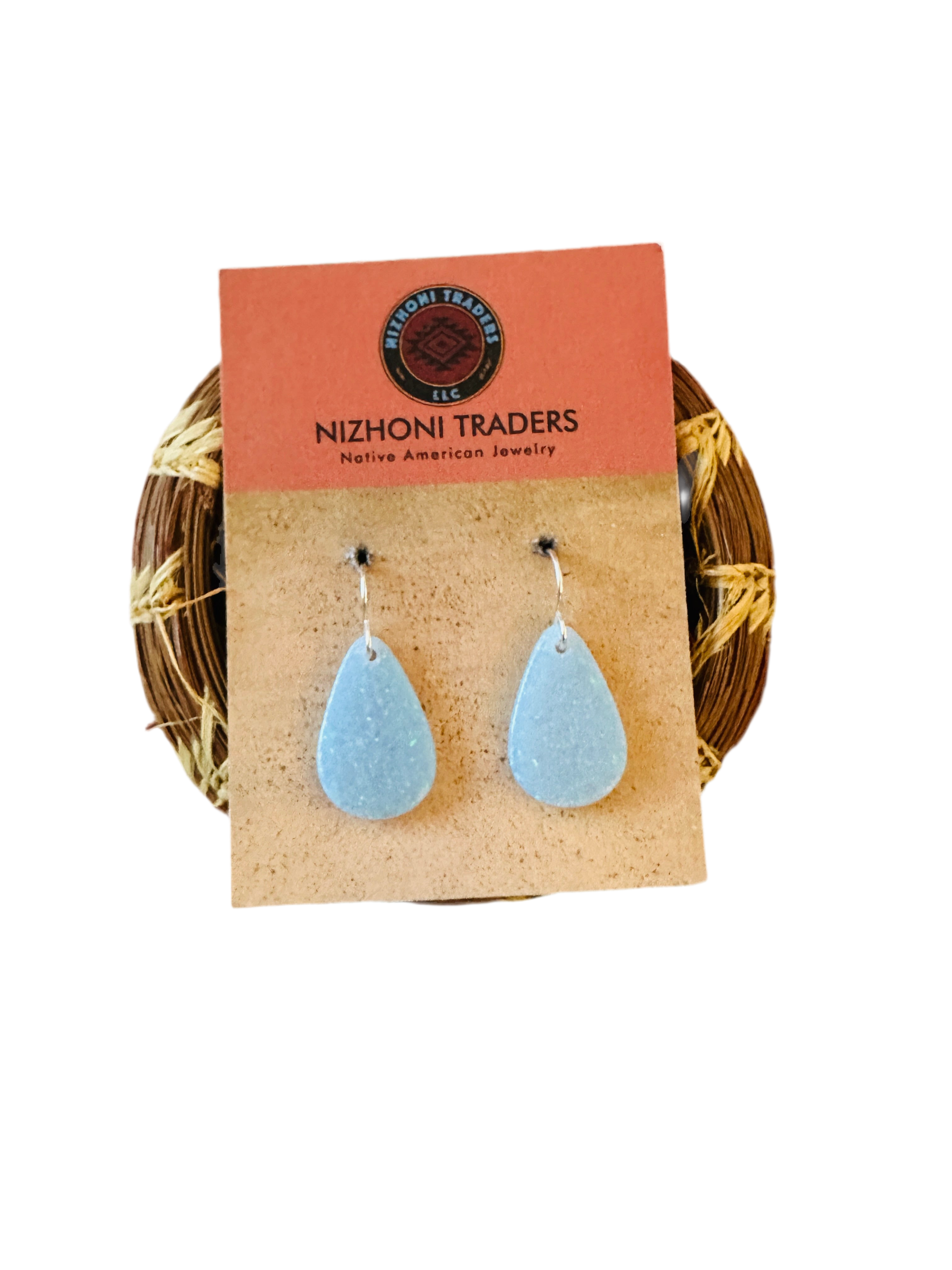 Summer Lovin’ Sterling Silver & Blue Opal Teardrop Dangle Earrings