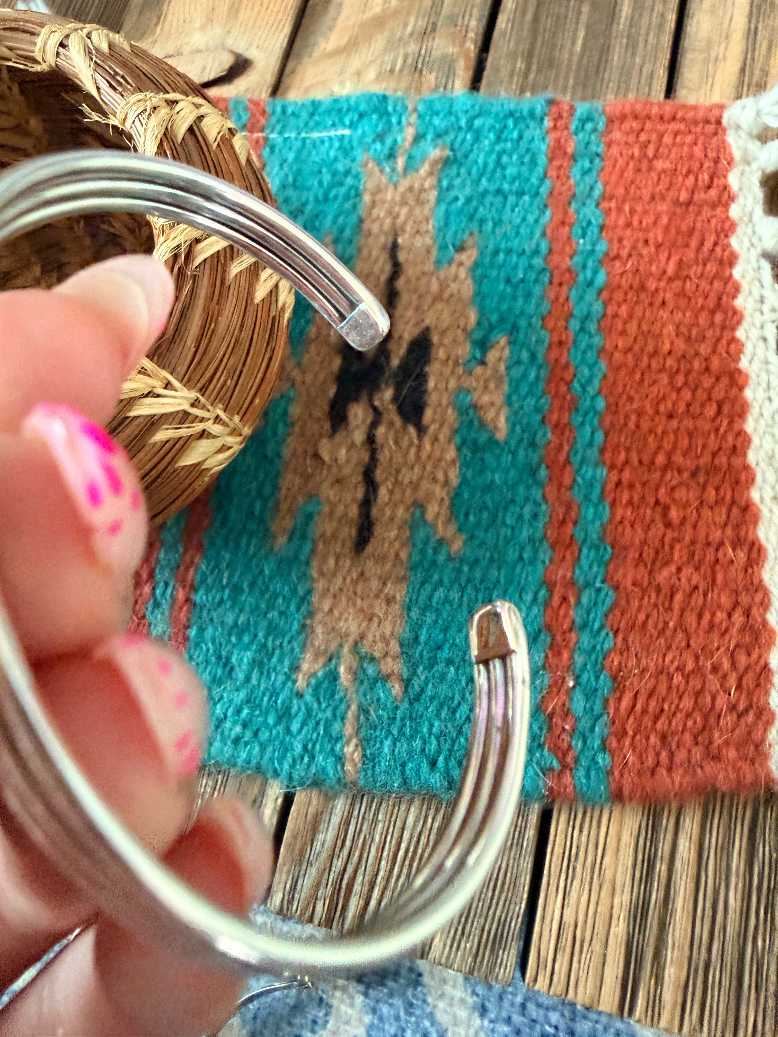 Handcrafted Sterling Silver & Turquoise Cuff Bracelet