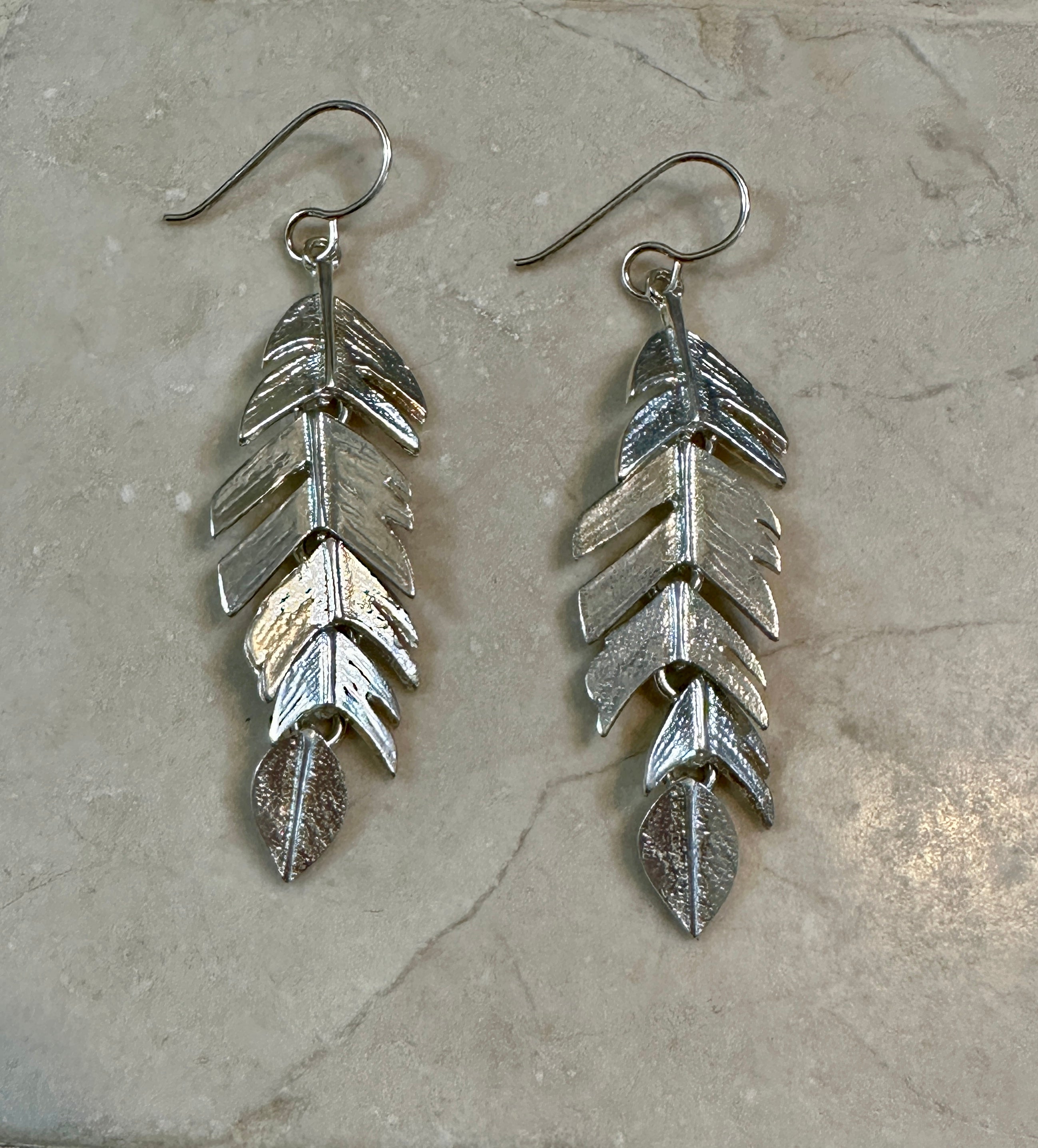 Scoured & Sectioned Feather Earrings