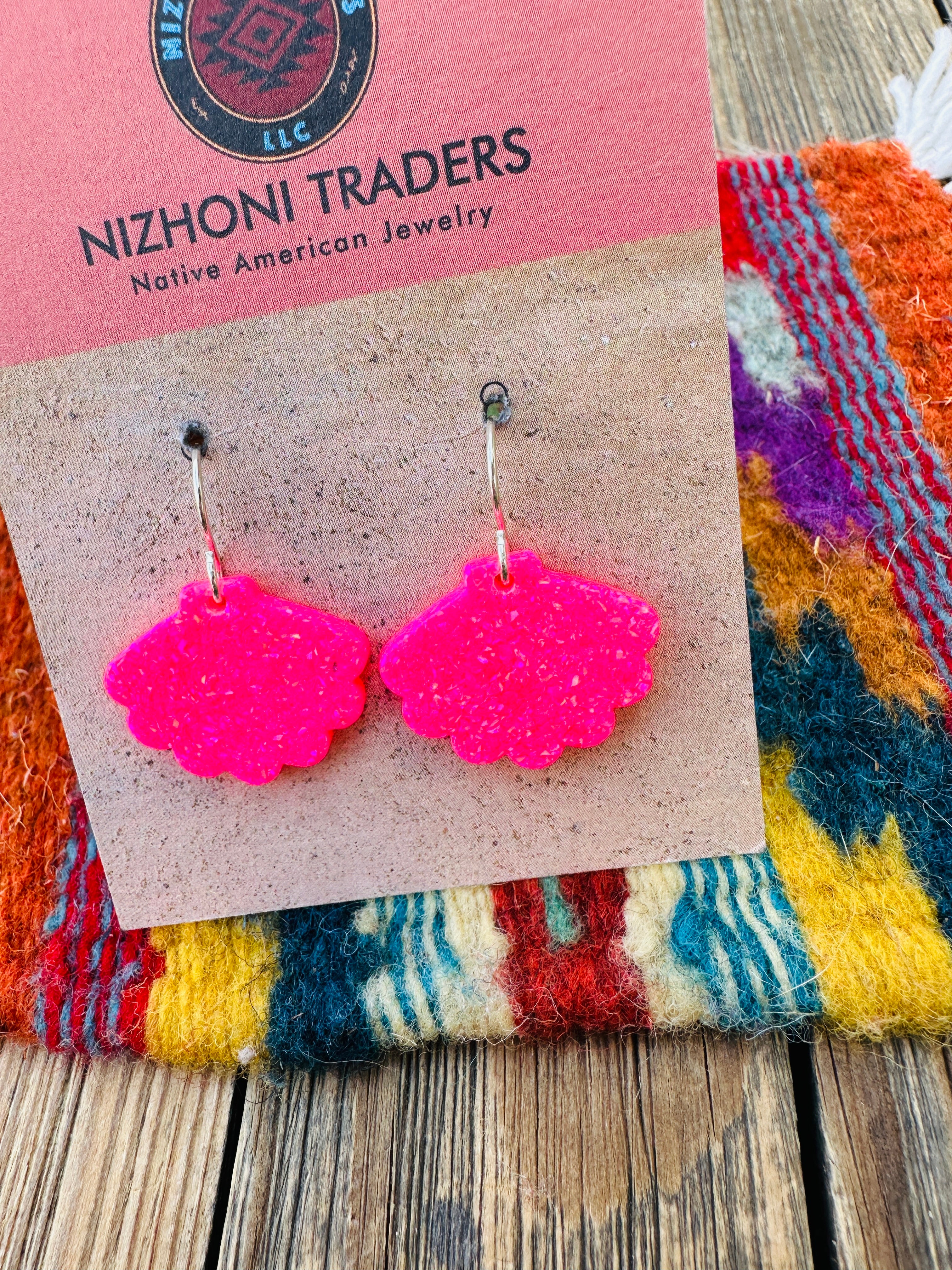 Handcrafted Sterling Silver & Opal Seashell Dangle Earrings