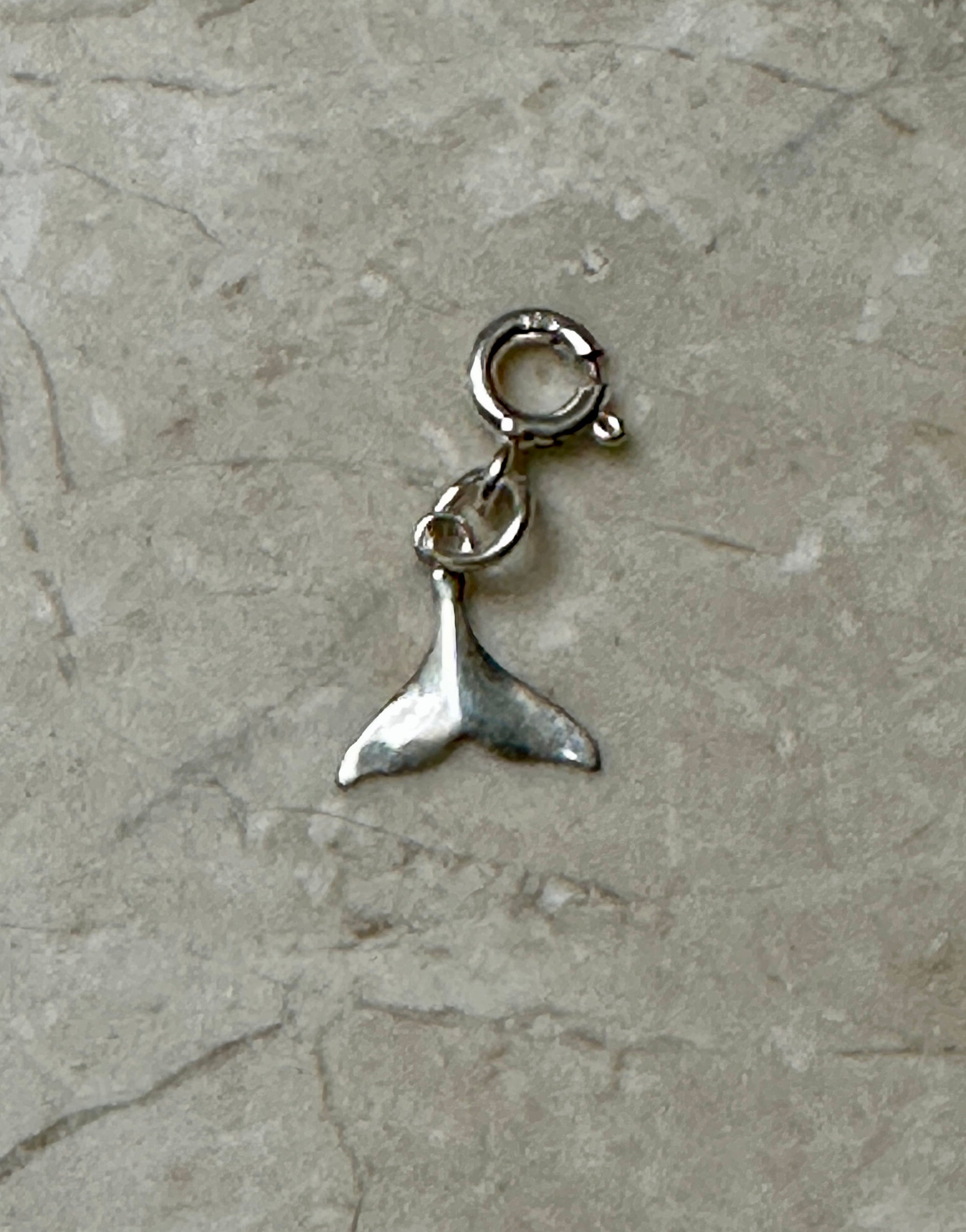 Sterling Silver Whale Tail Charm