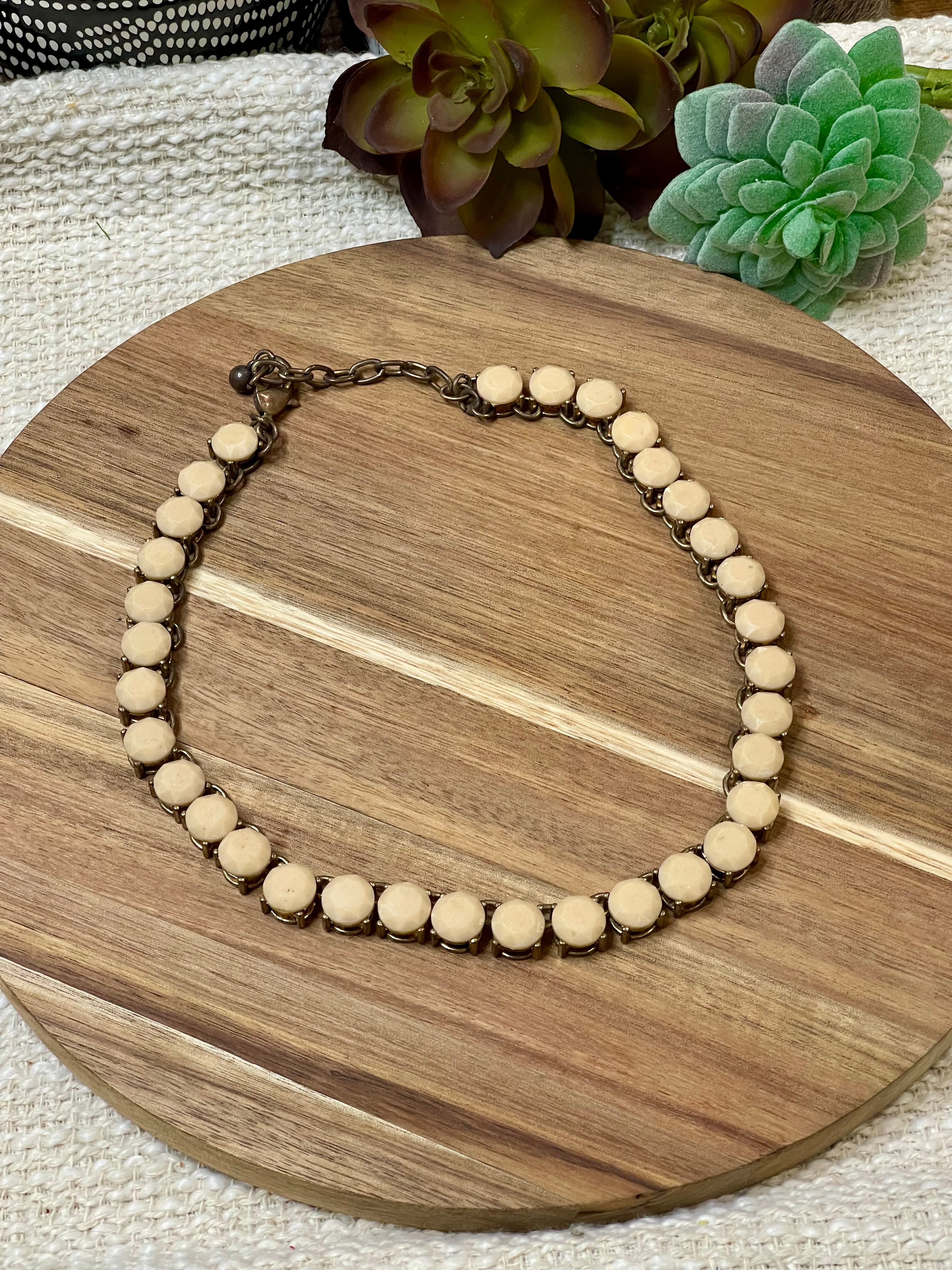 Vintage Handmade Copper Beaded Necklace