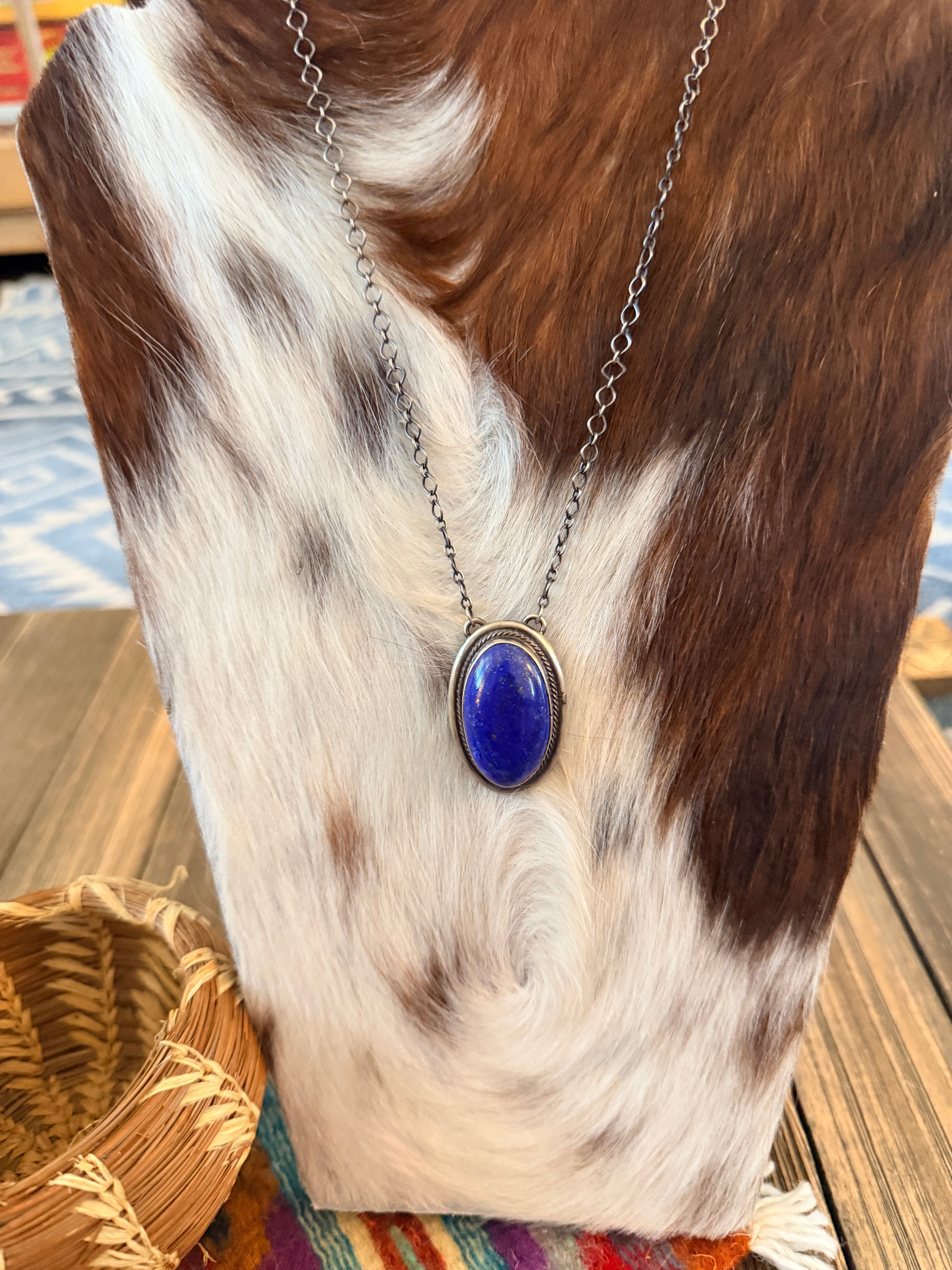 Handcrafted Lapis & Sterling Silver Necklace