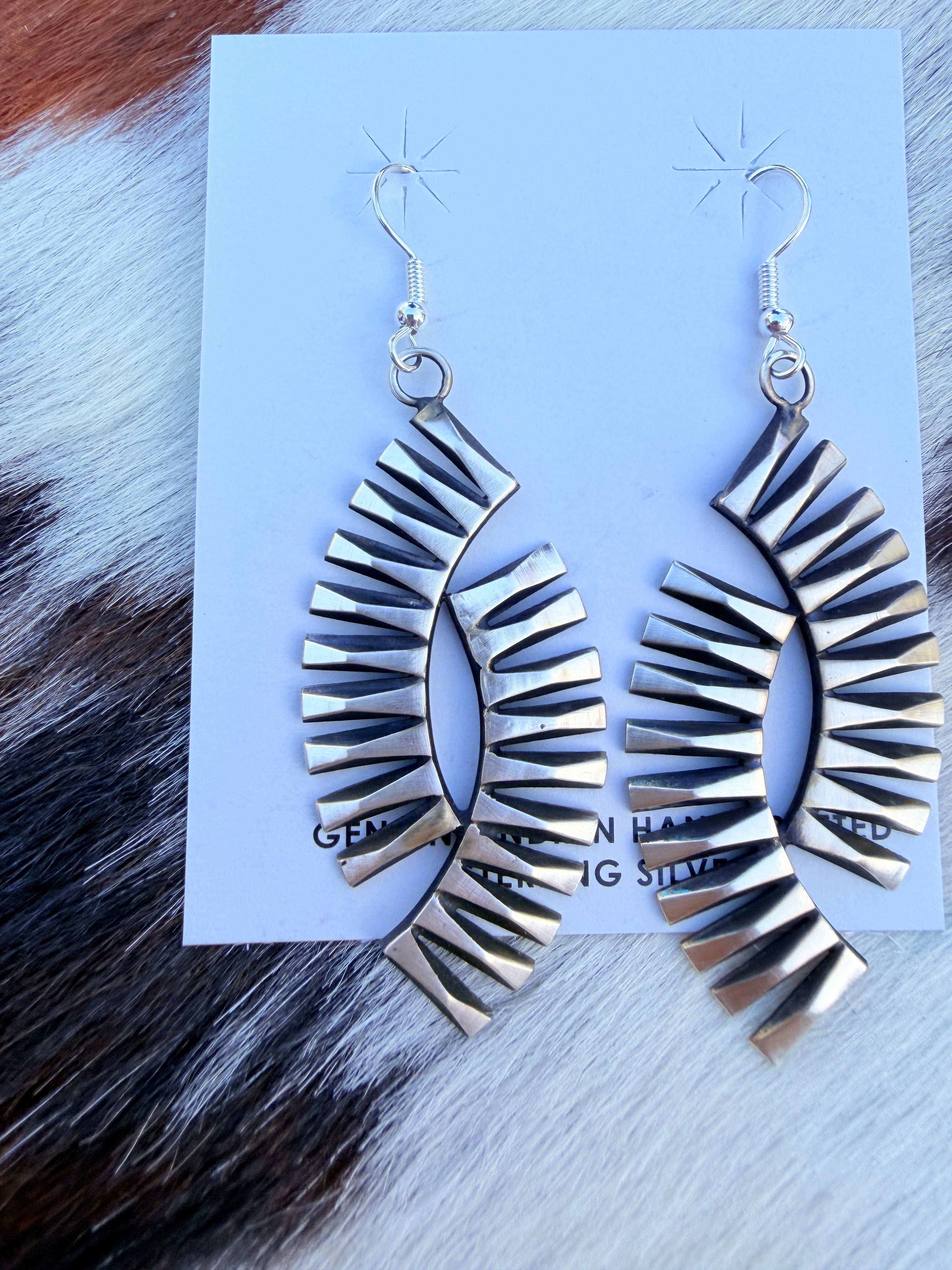 Handcrafted Beth Dutton Collection Sterling Silver Dangle Earrings