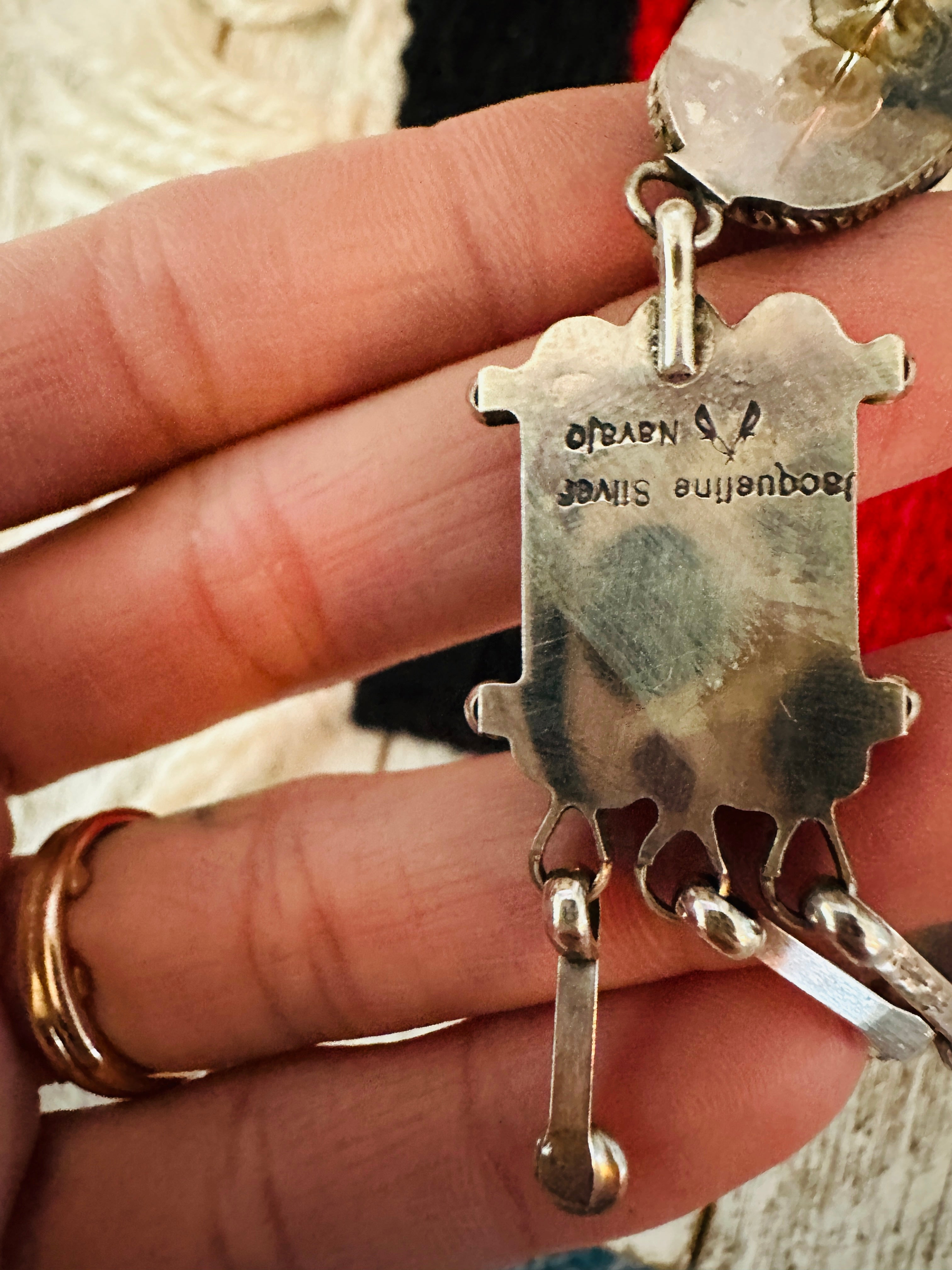 Handcrafted Royston Turquoise And Sterling Silver Dangle Earrings by Jacqueline Silver