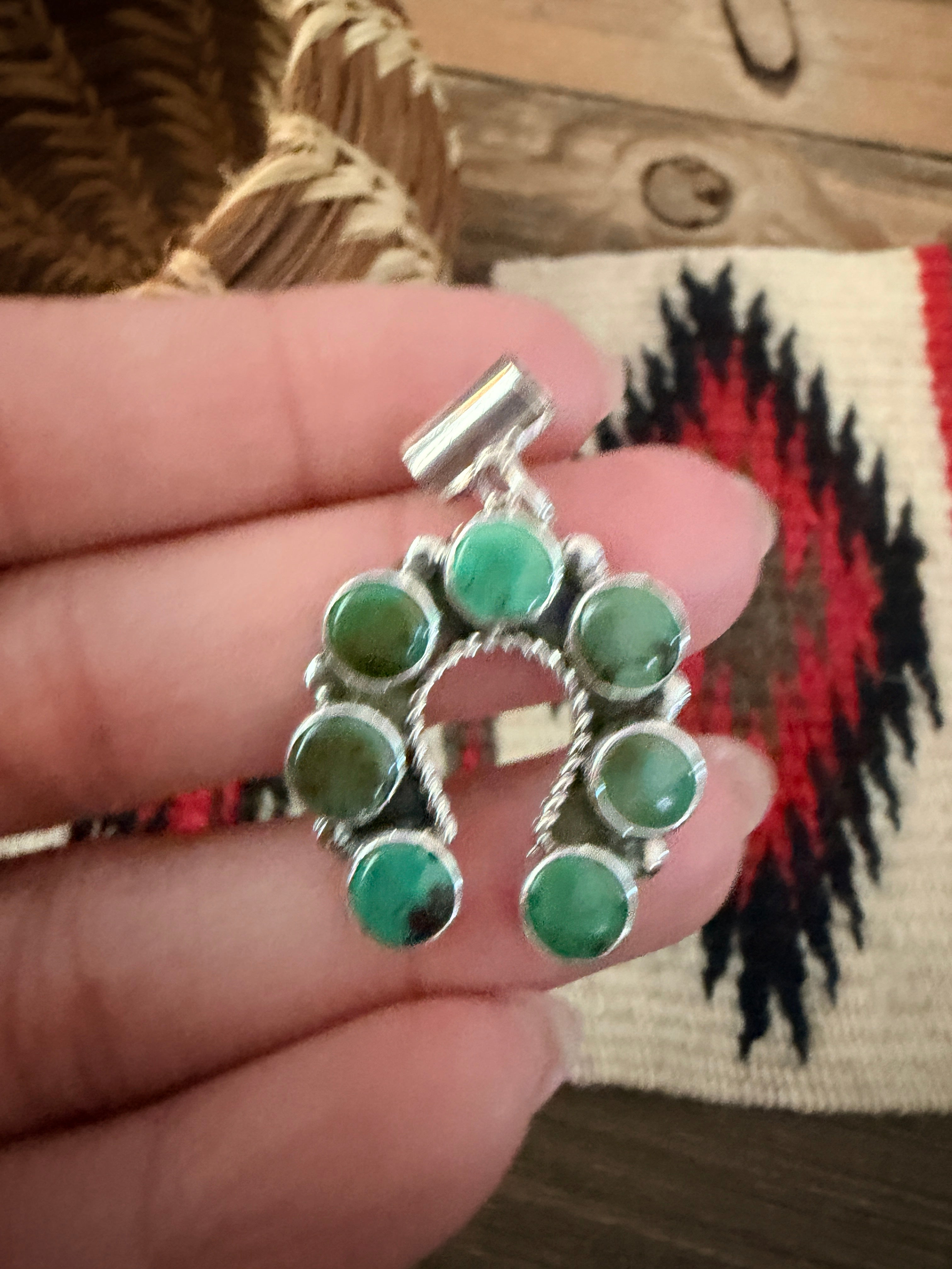 Handcrafted Sterling Silver & Turquoise Naja Pendant by Martin Perry