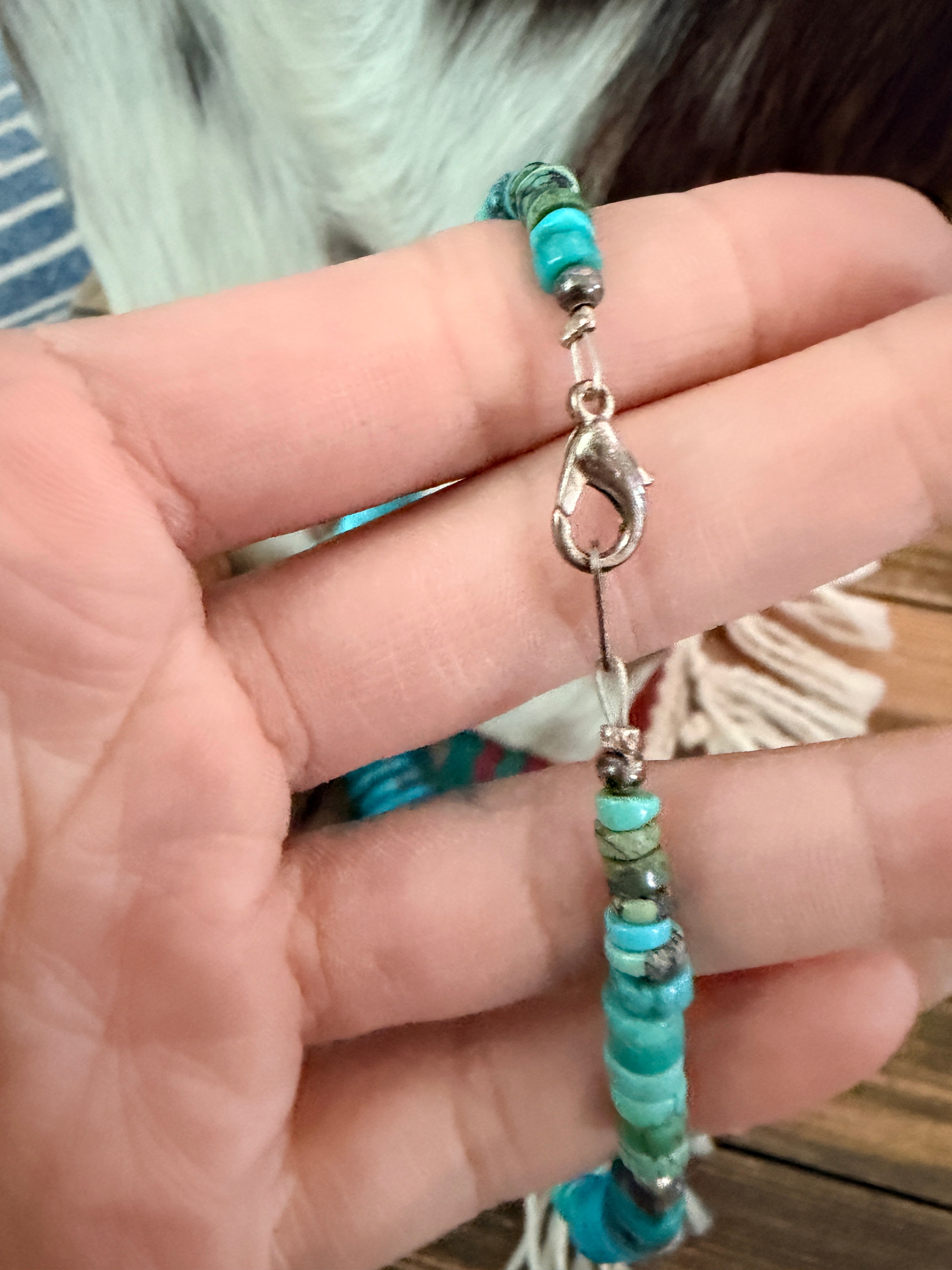 Old Pawn Handcrafted Turquoise Beaded 20” Necklace