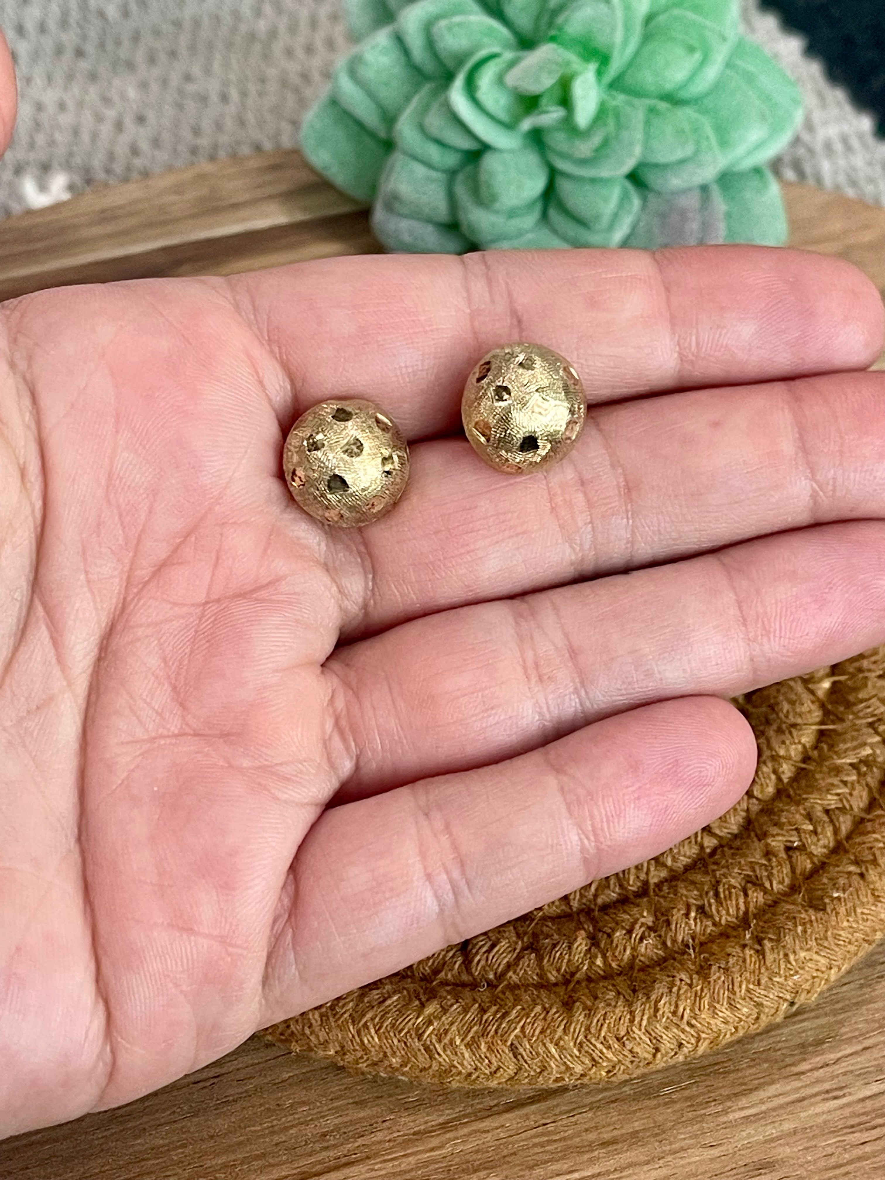 Vintage Gold Plated Stud Earrings