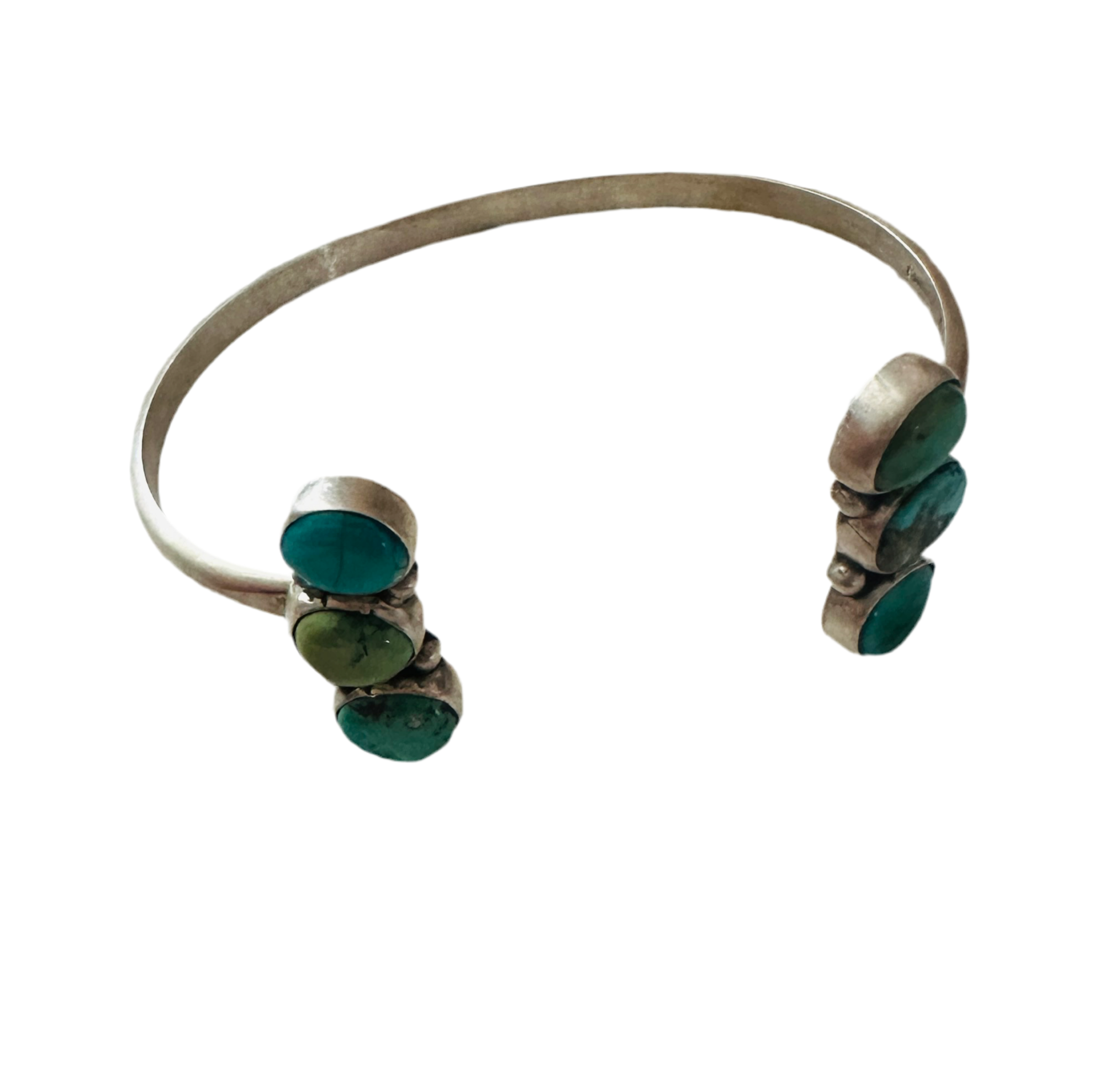Handcrafted Turquoise & Sterling Silver Floating Cuff Bracelet