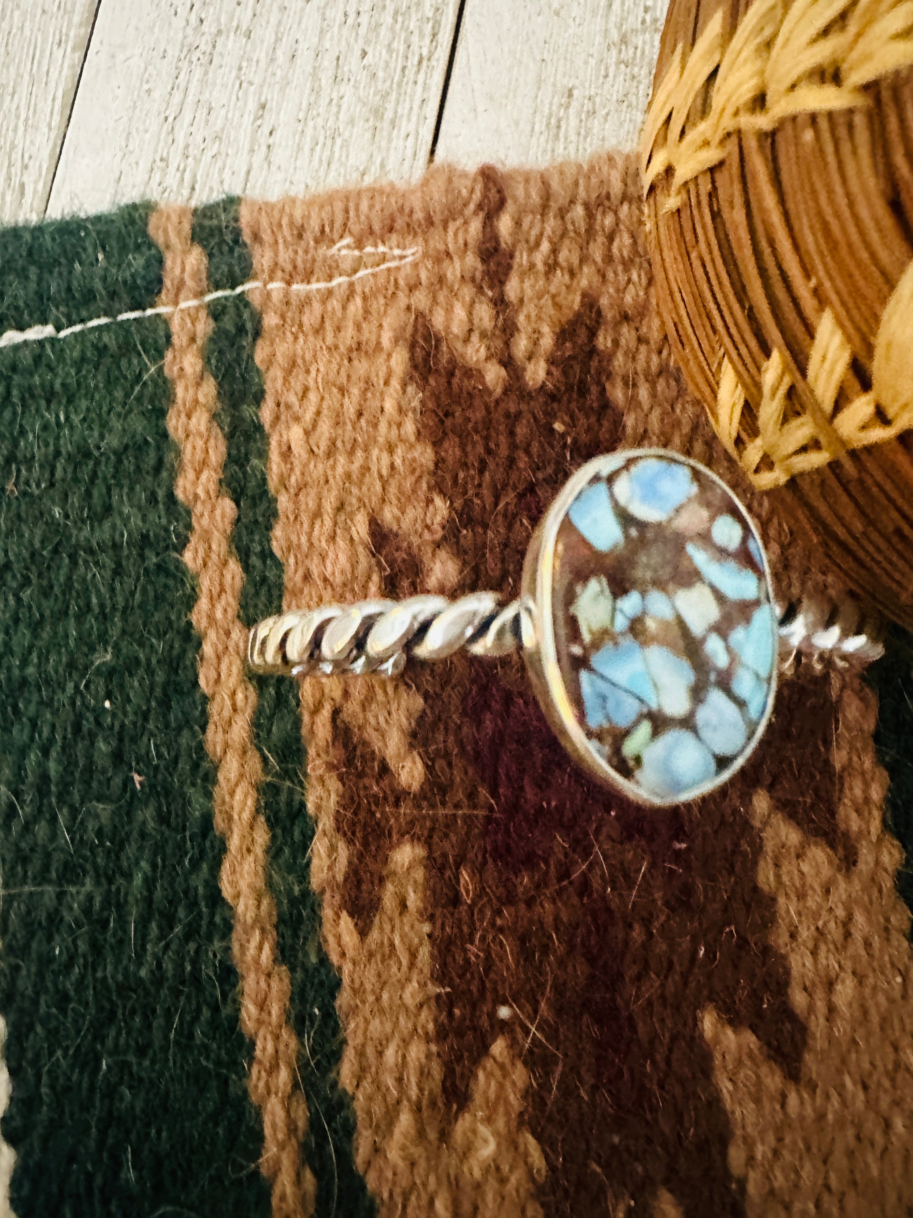 Handcrafted Sterling Silver & Golden Hills Turquoise Cuff Bracelet