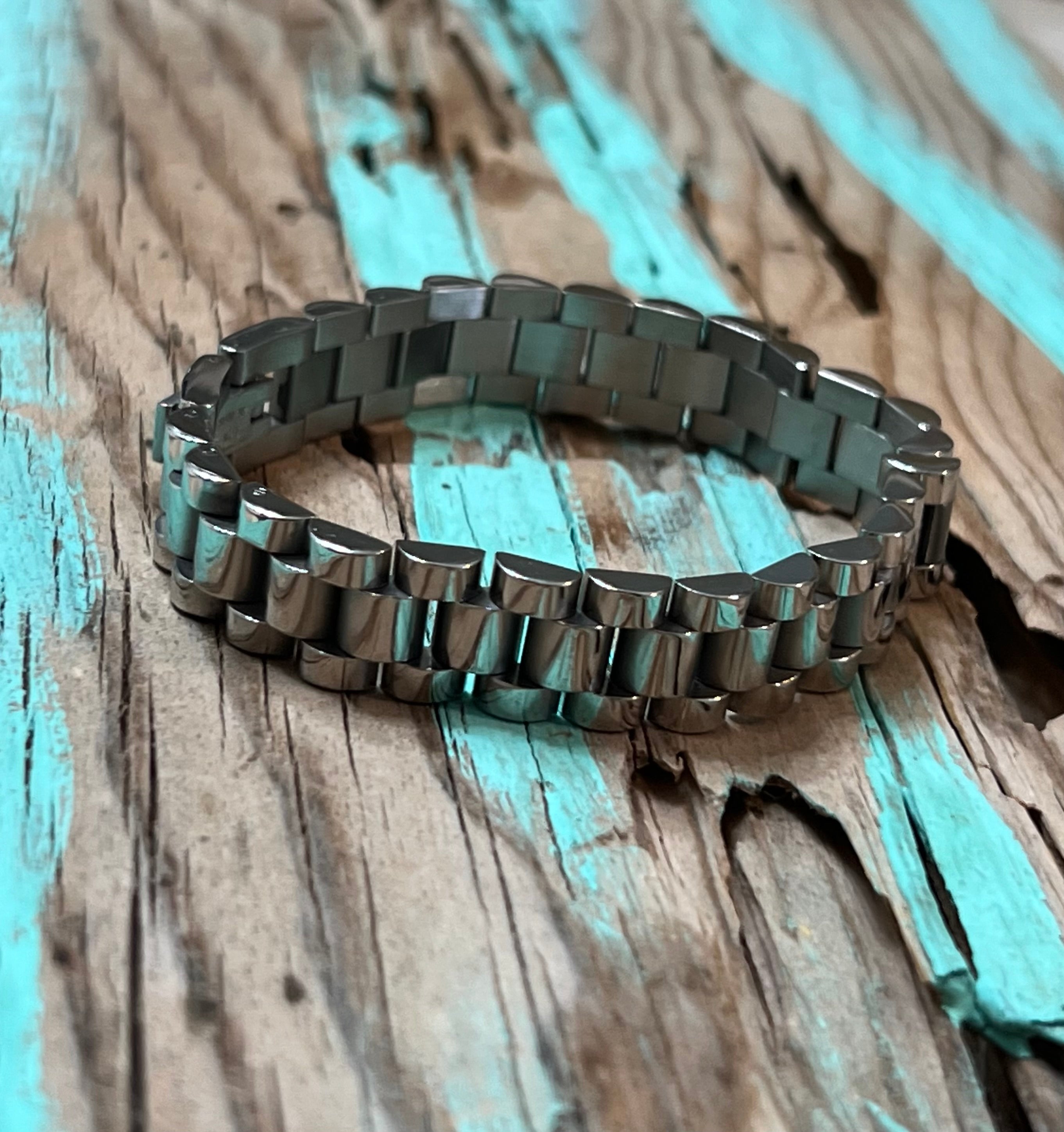 Thin Watch Band Chain Bracelet 7”