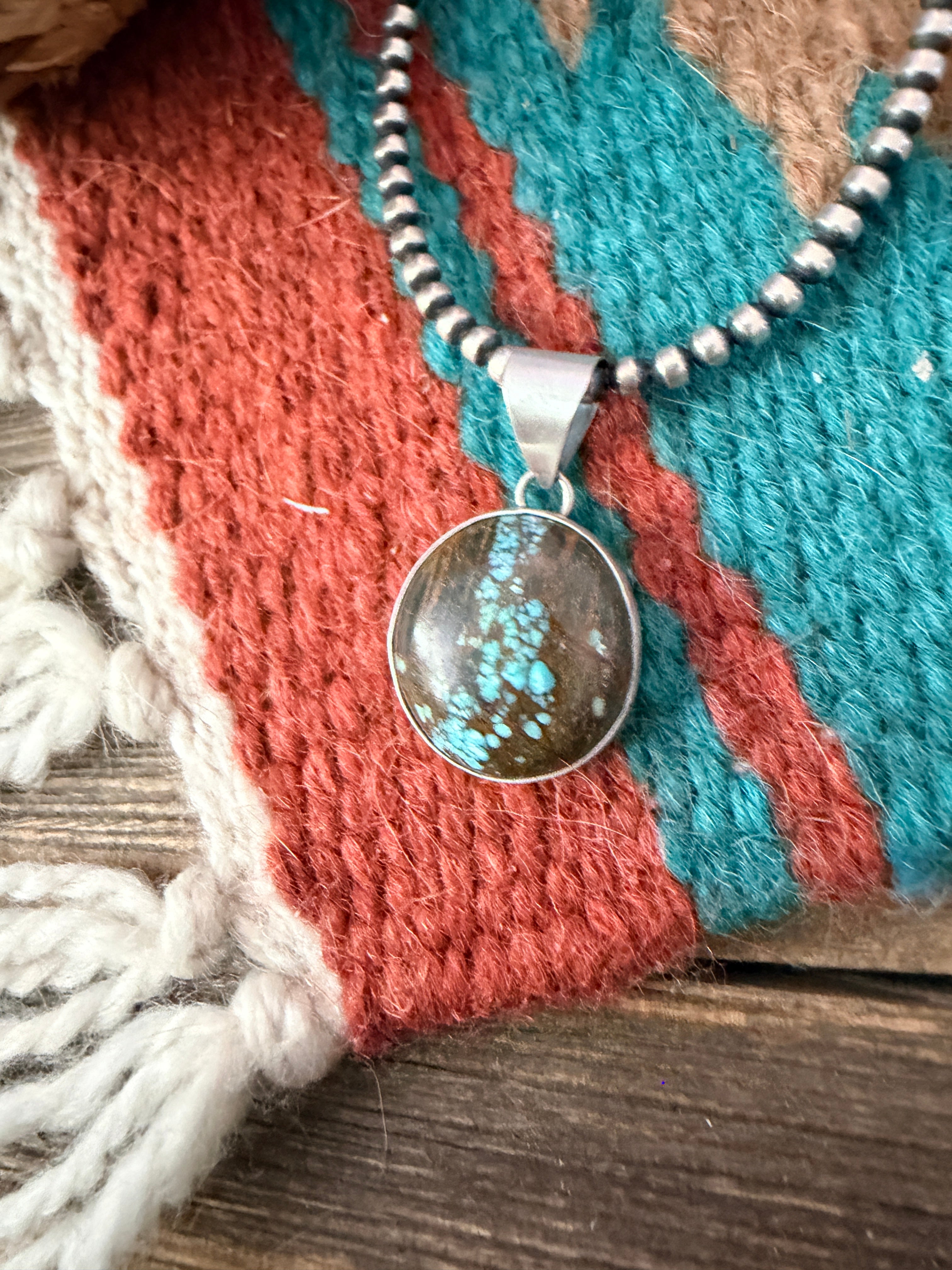 Handcrafted Sterling Silver and Turquoise Pendant