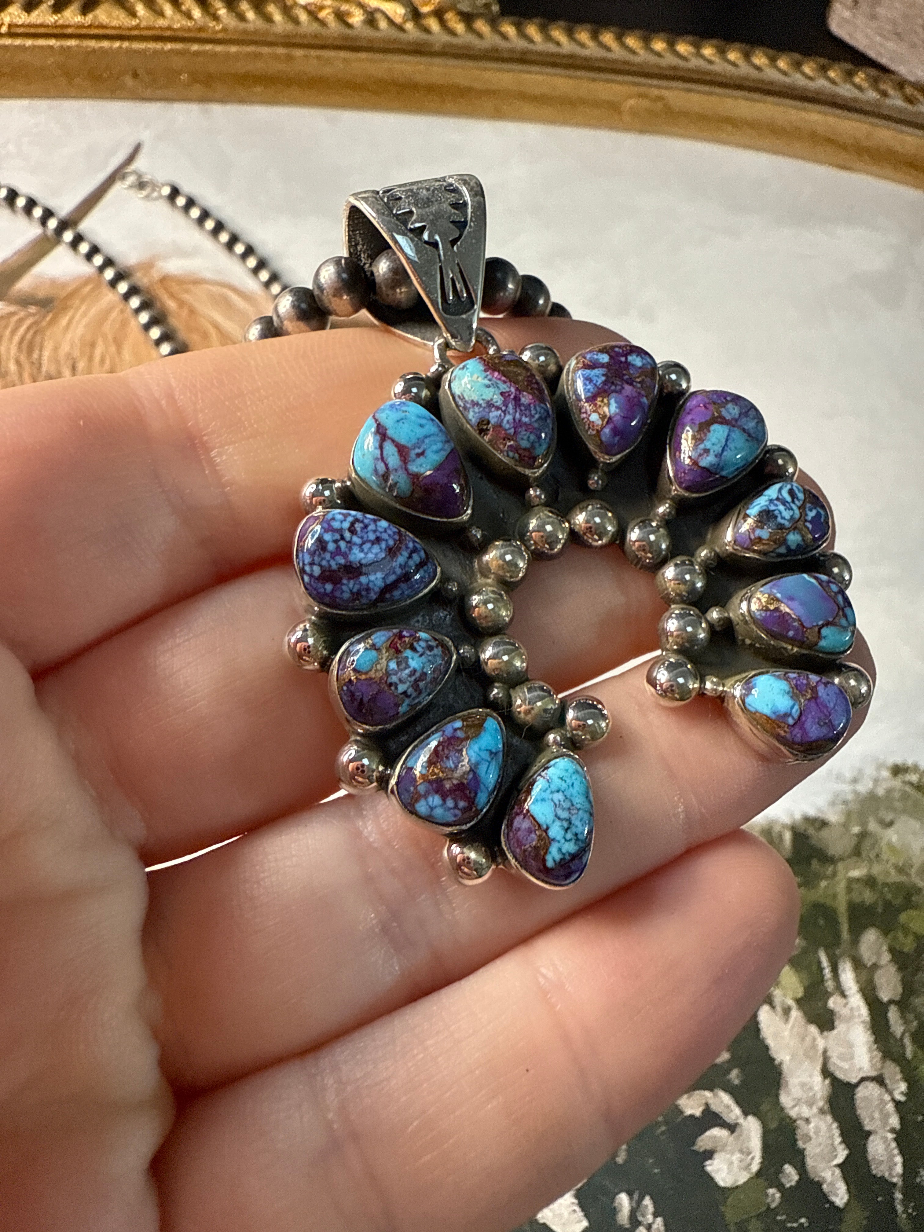 Handmade Sterling Silver Purple Dream Naja Pendant