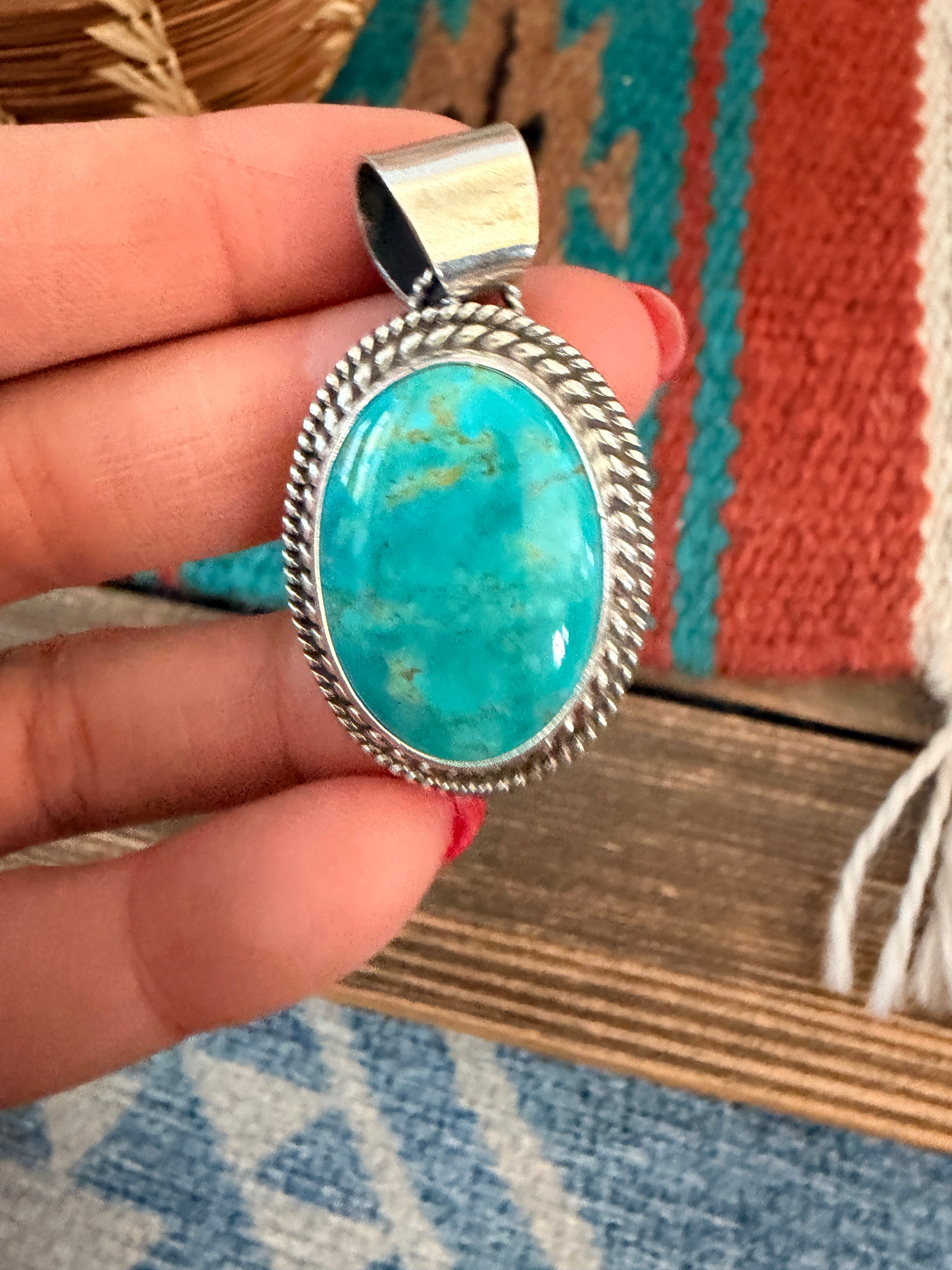 Handmade Sterling Silver & Turquoise Pendant