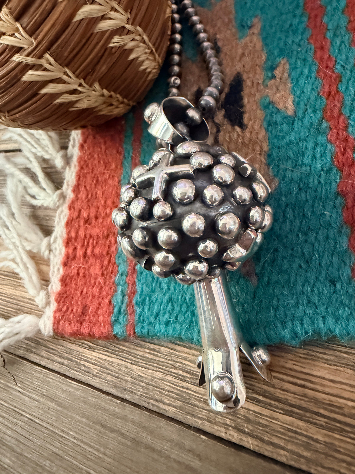 Handcrafted Sterling Silver Cross Blossom Pendant by Chimney Butte