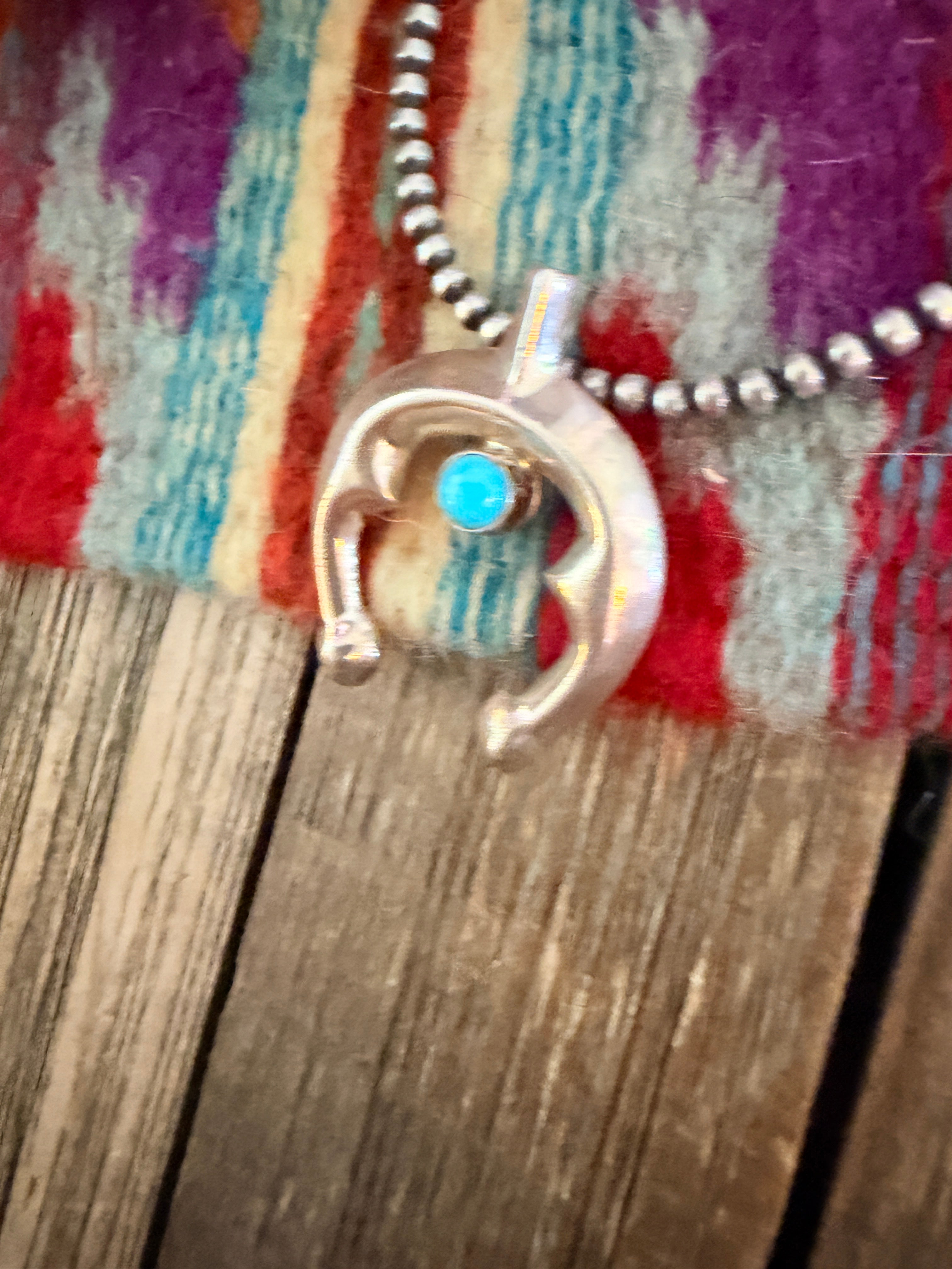 Handcrafted Sterling Silver & Turquoise Naja Pendant