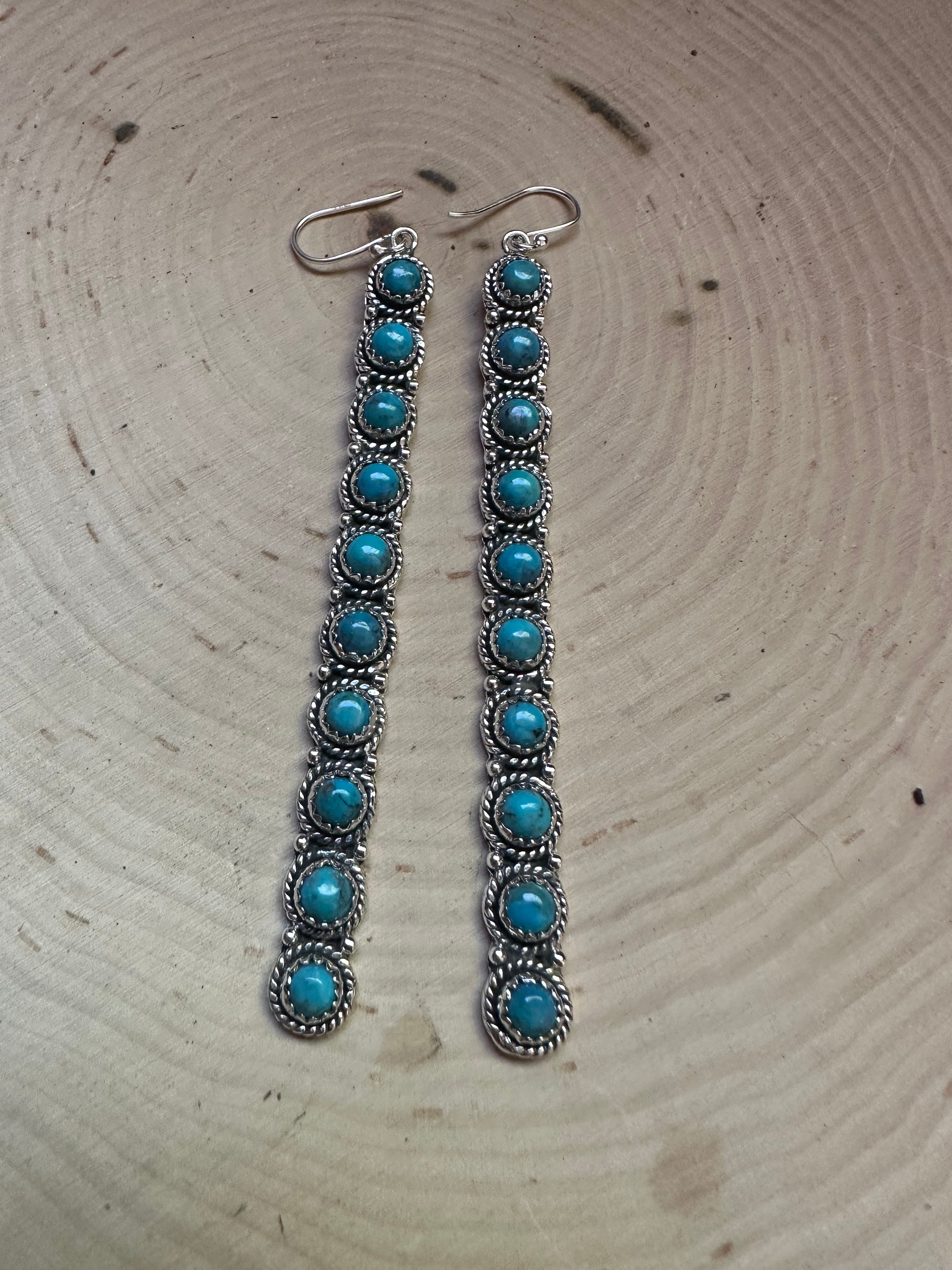 Handmade Turquoise and Sterling Silver Dangles