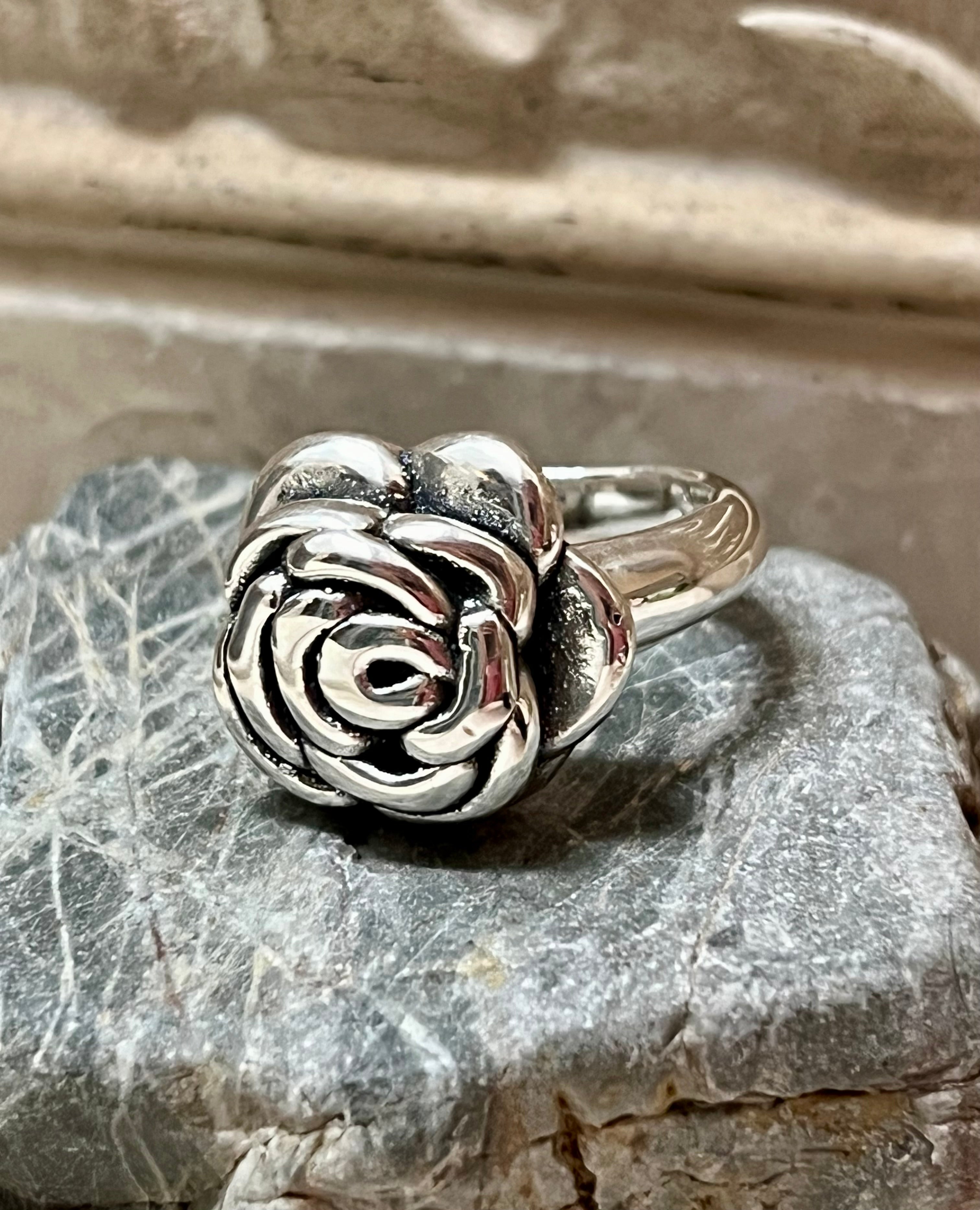 Rose Sterling Silver Ring