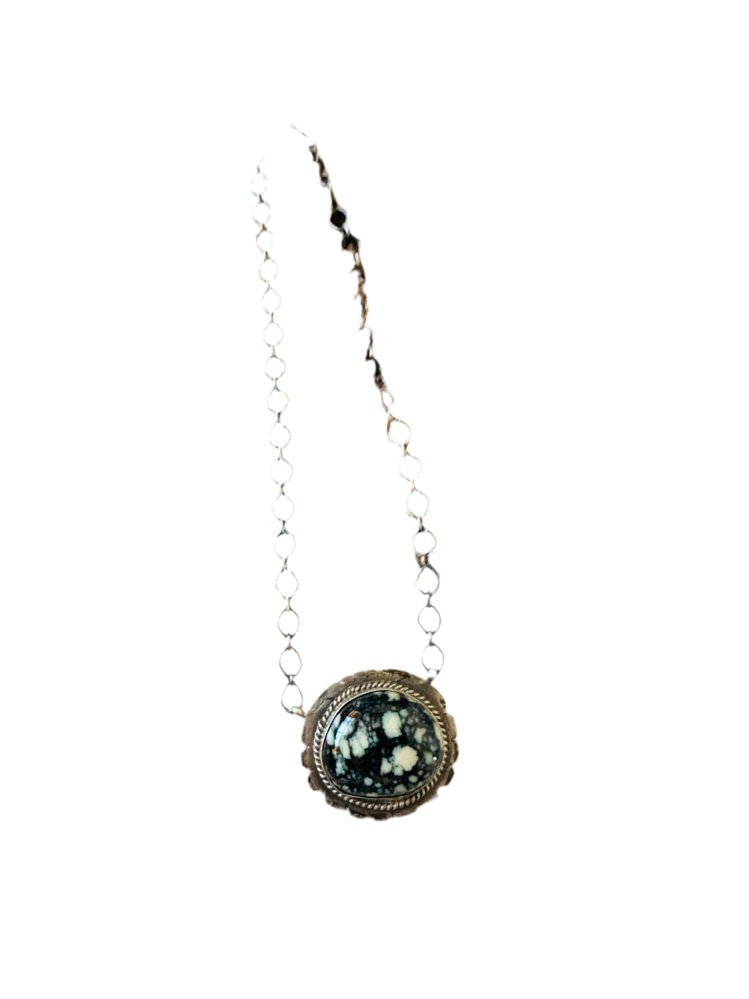 Handcrafted Sterling Silver & Tibetan Turquoise Necklace