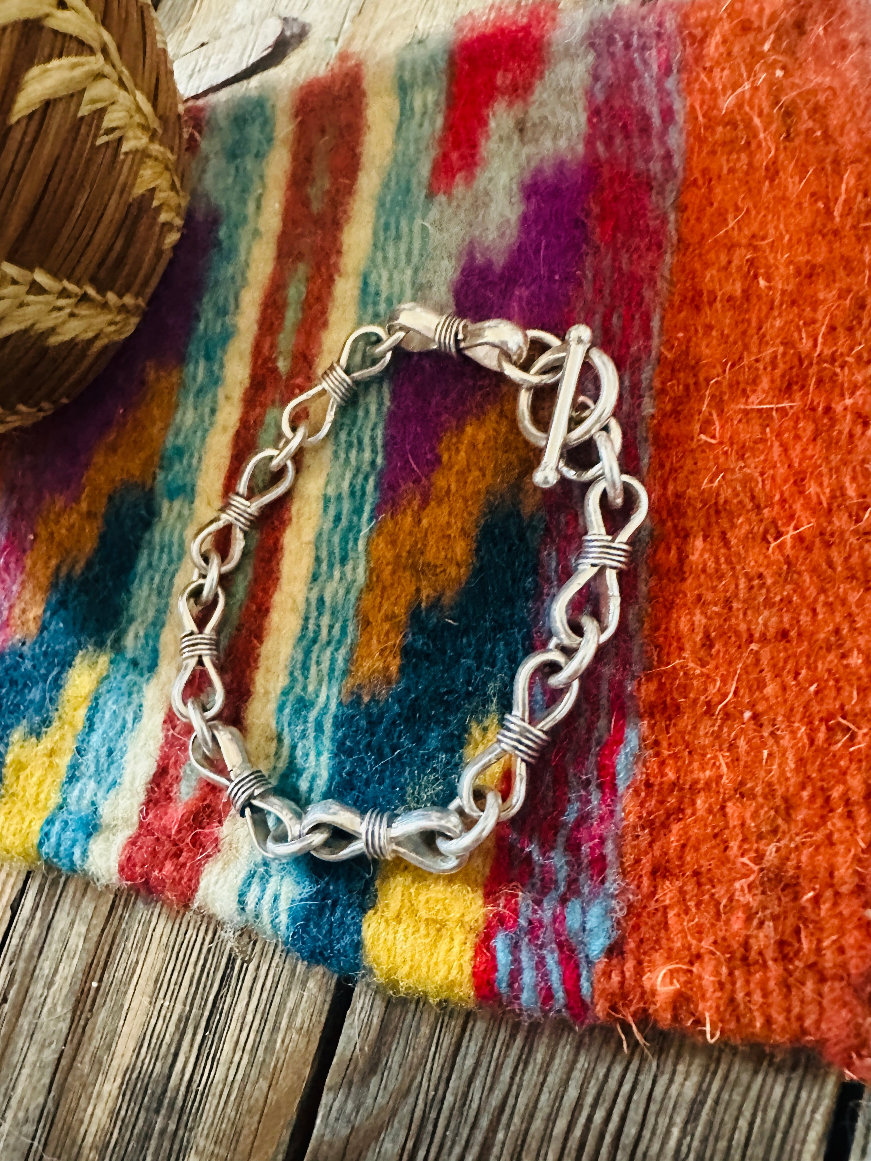Handcrafted Sterling Silver Chain Bracelet