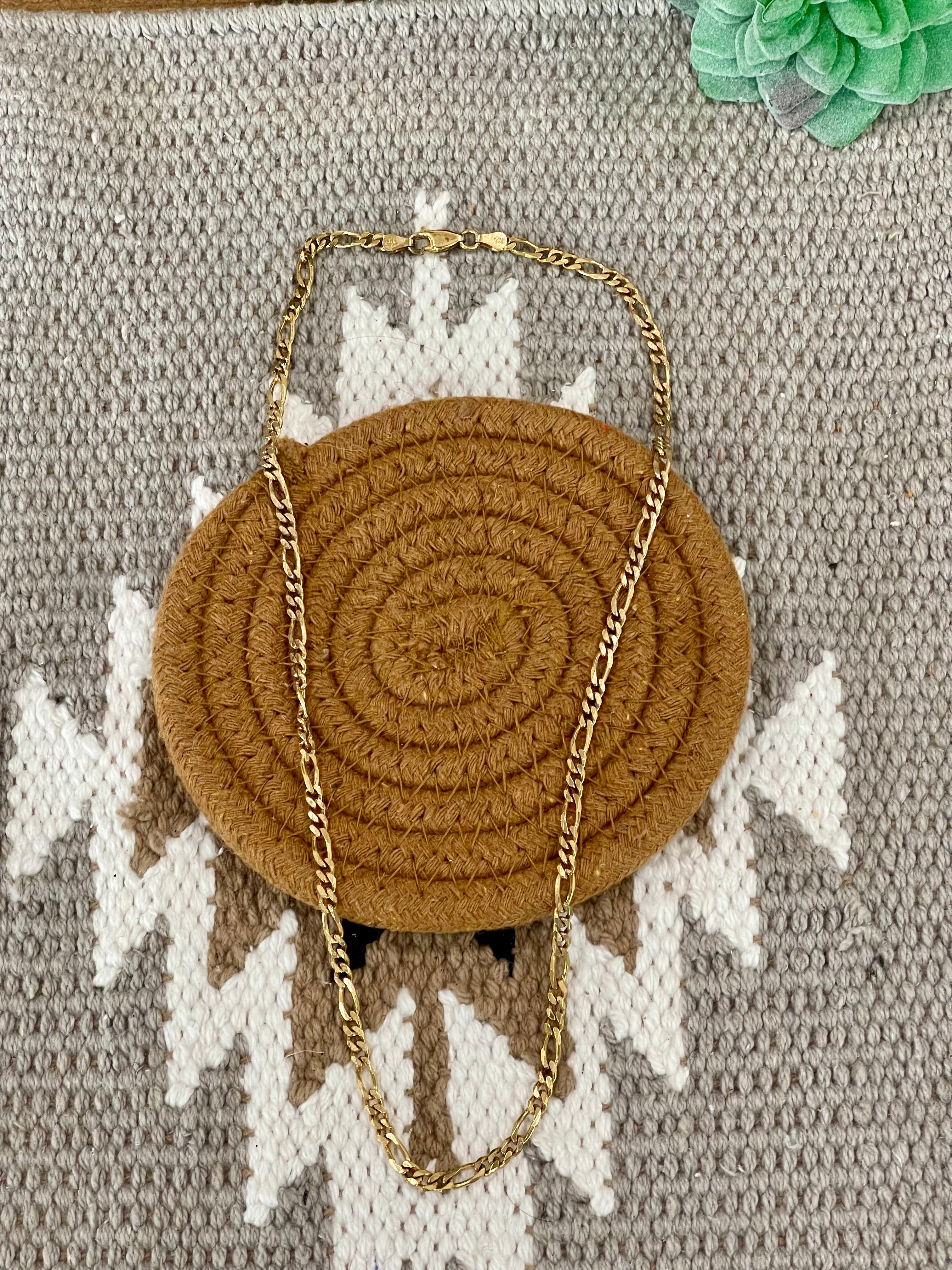 Vintage Gold Plated Chain Necklace