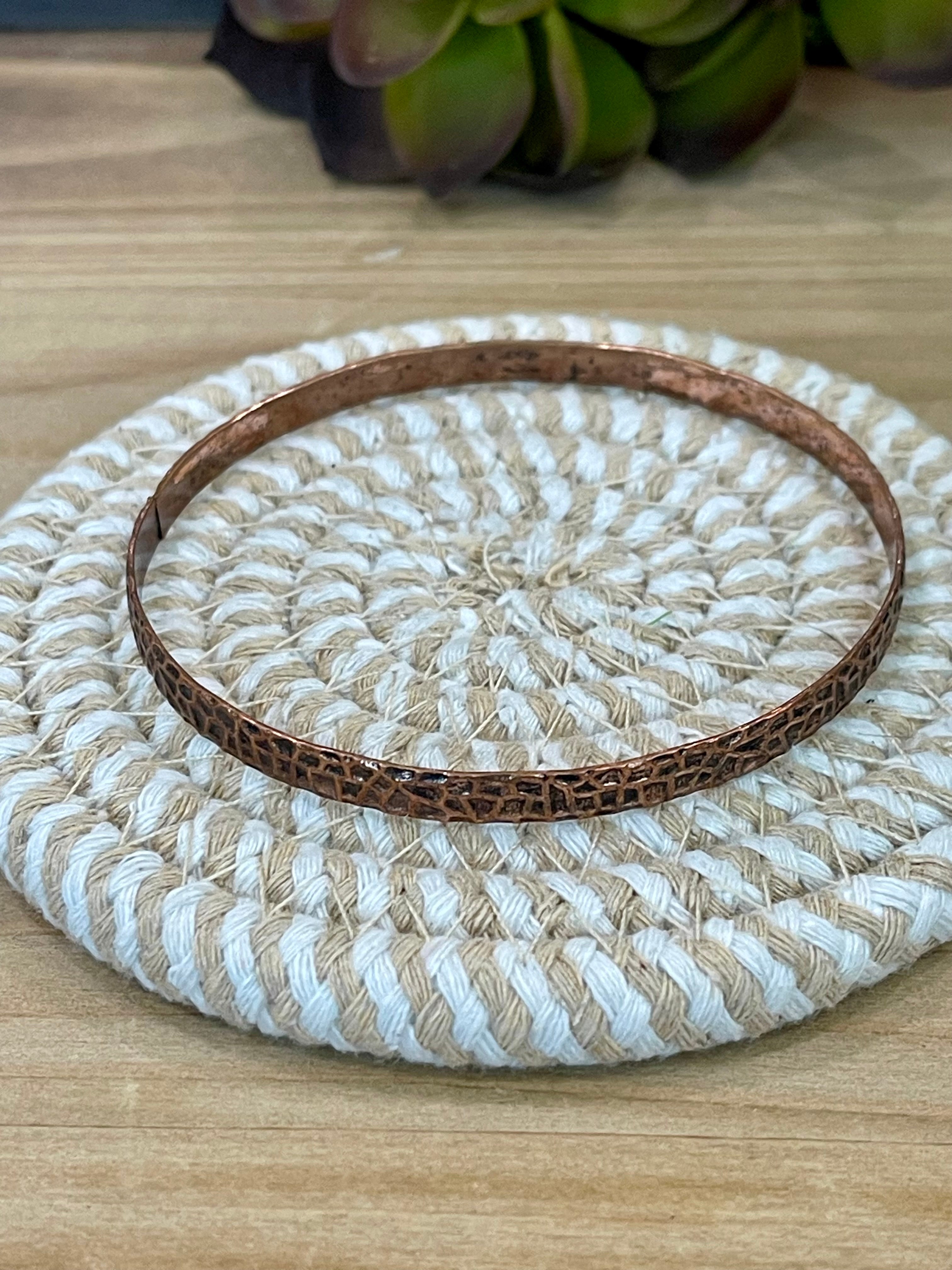 Vintage Handmade Copper Bangle Bracelet
