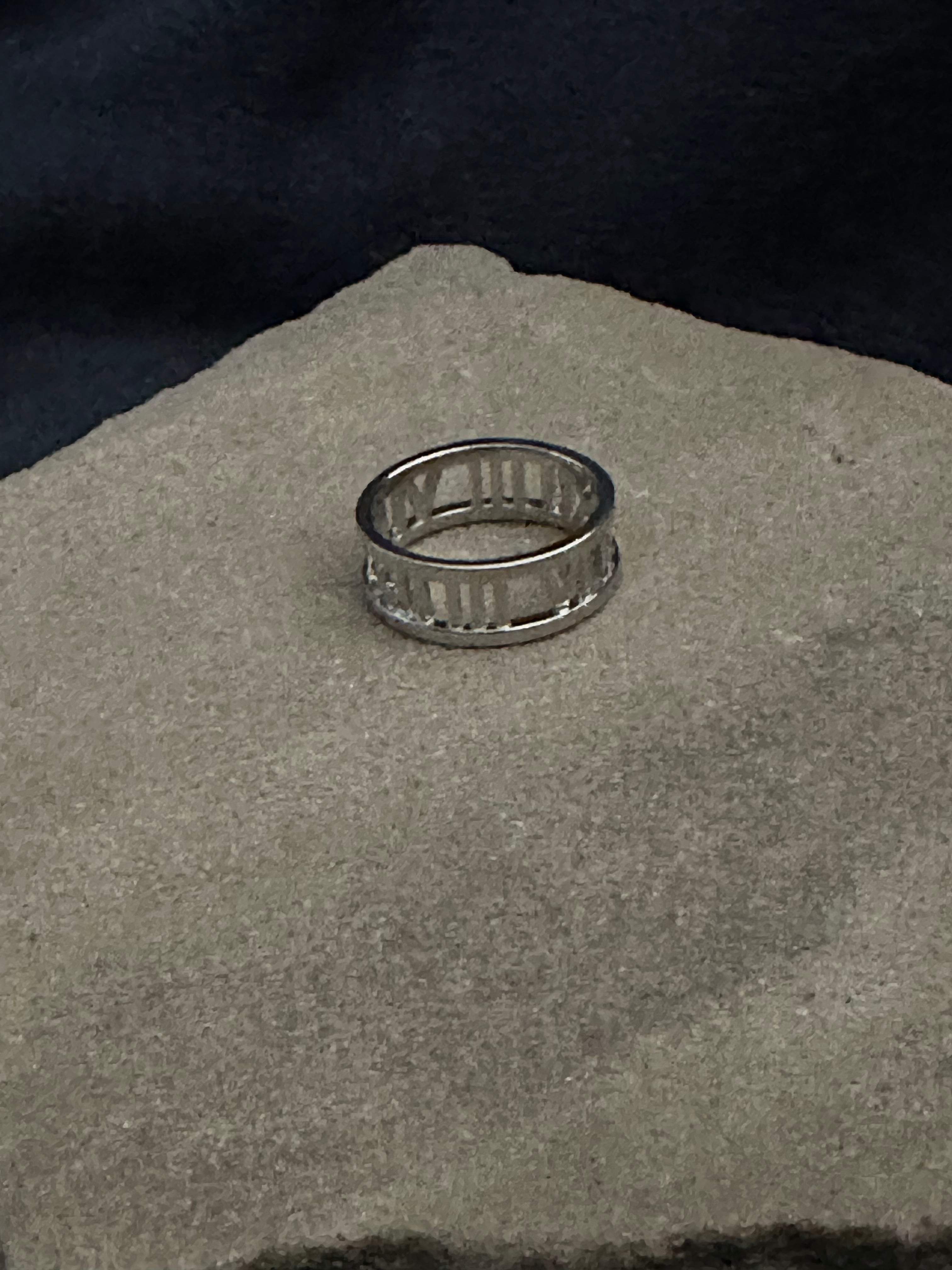 Sterling Silver Roman Numeral Band Ring