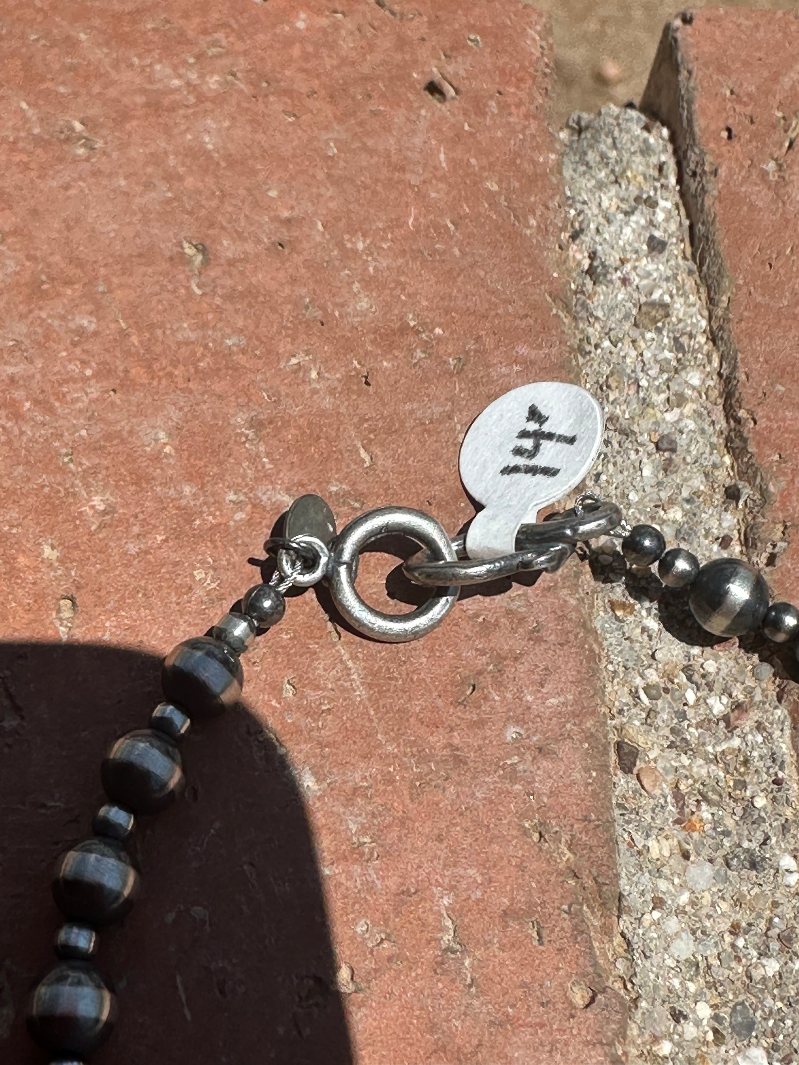 Handcrafted Patterned Pearl Style 3-6mm Sterling Silver Beaded Necklaces