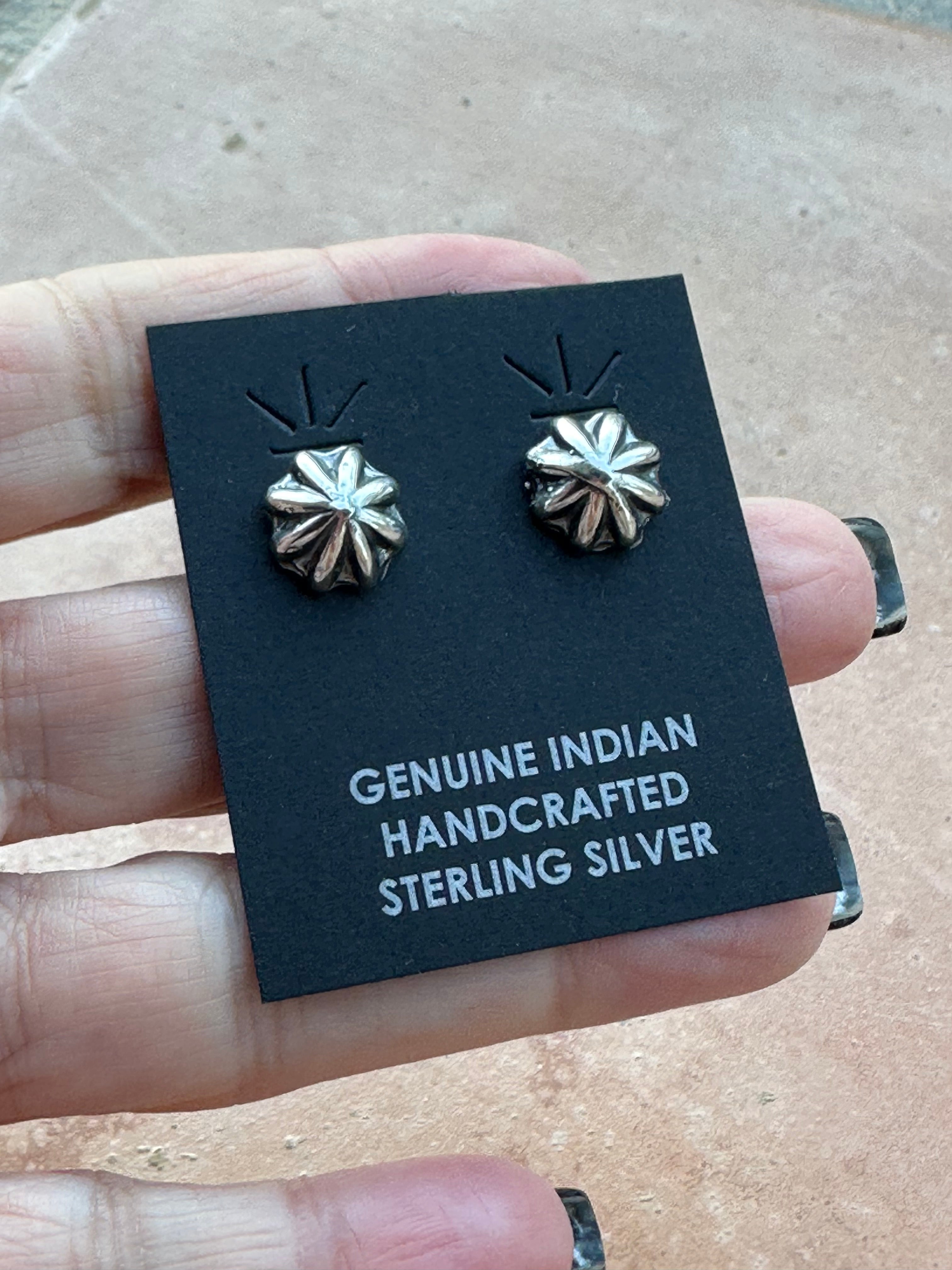 Handcrafted Sterling Silver Star Post Earrings By Kevin Billah