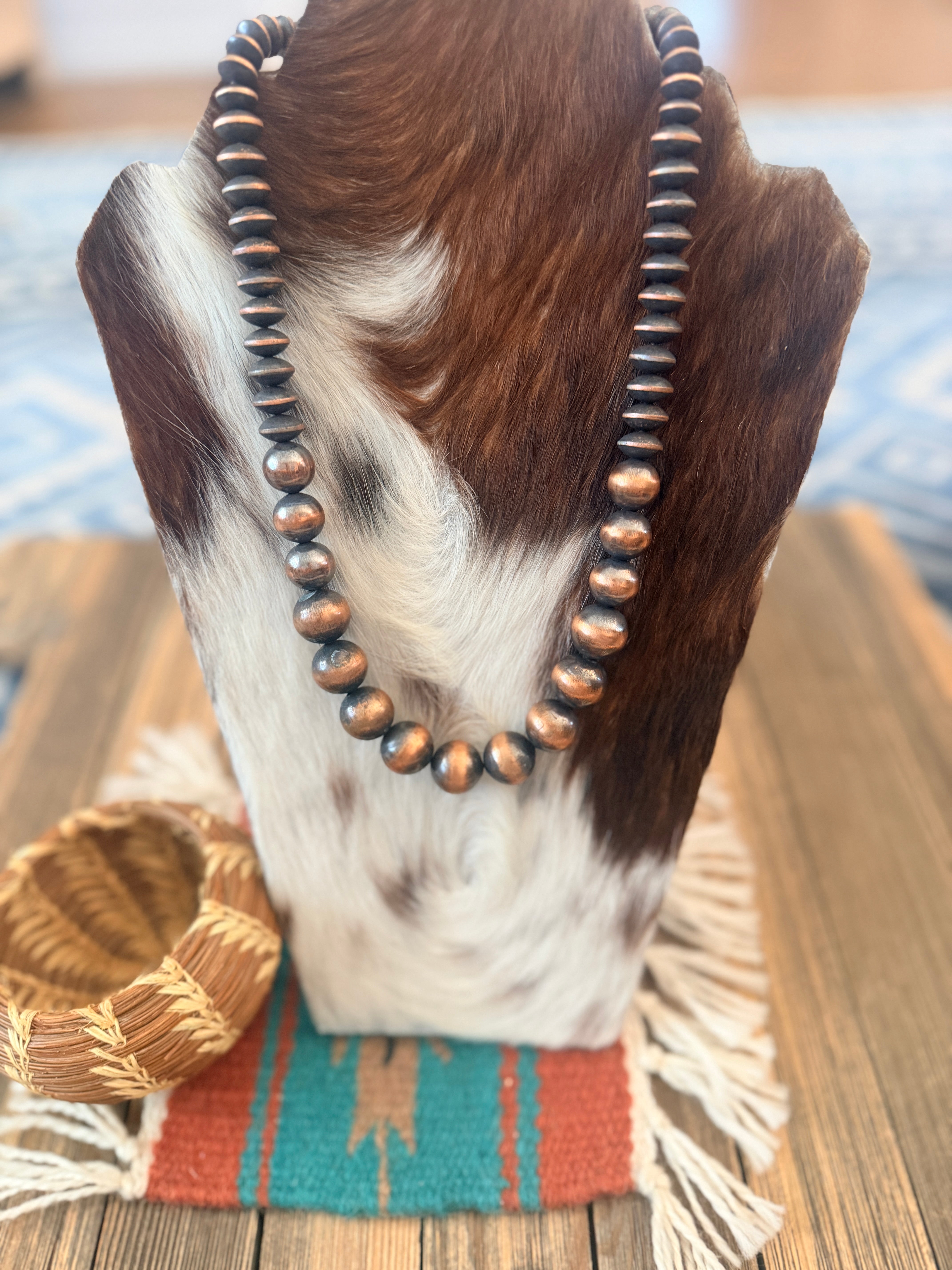 Handcrafted Copper Beaded 20” Necklace