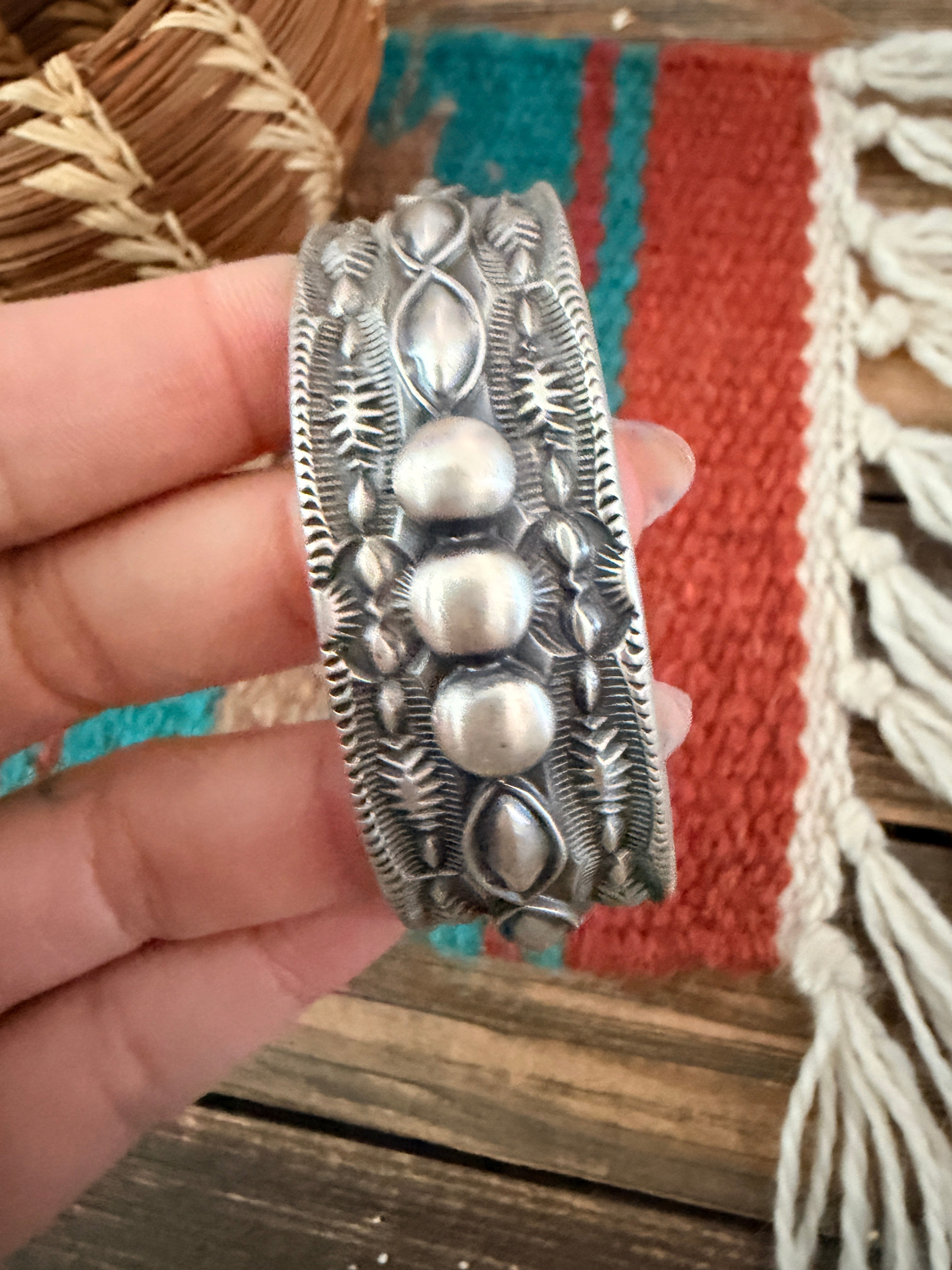 Handcrafted Sterling Silver Cuff Bracelet by Roland Dixson