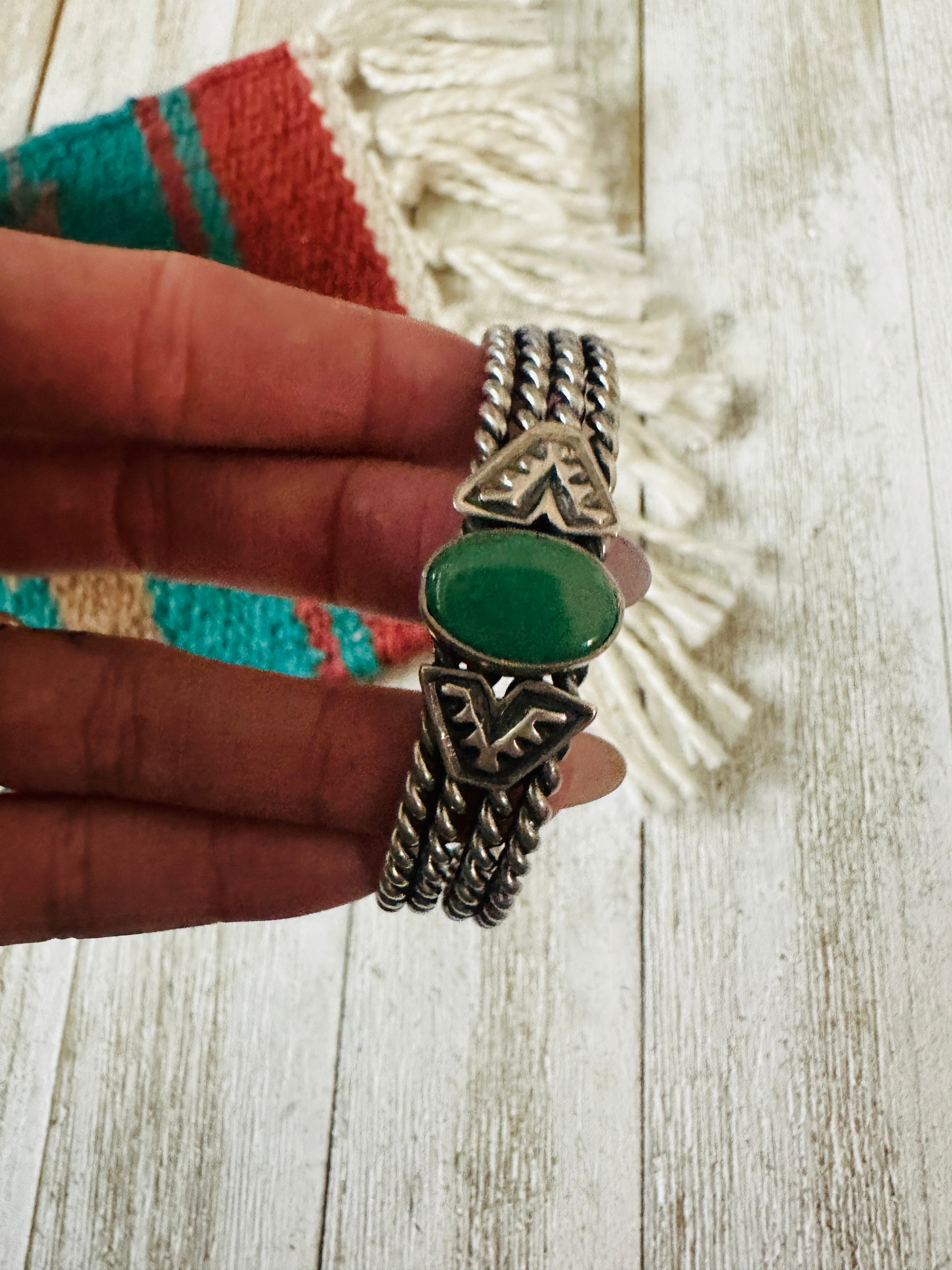 Handcrafted Sterling Silver & Turquoise Cuff Bracelet