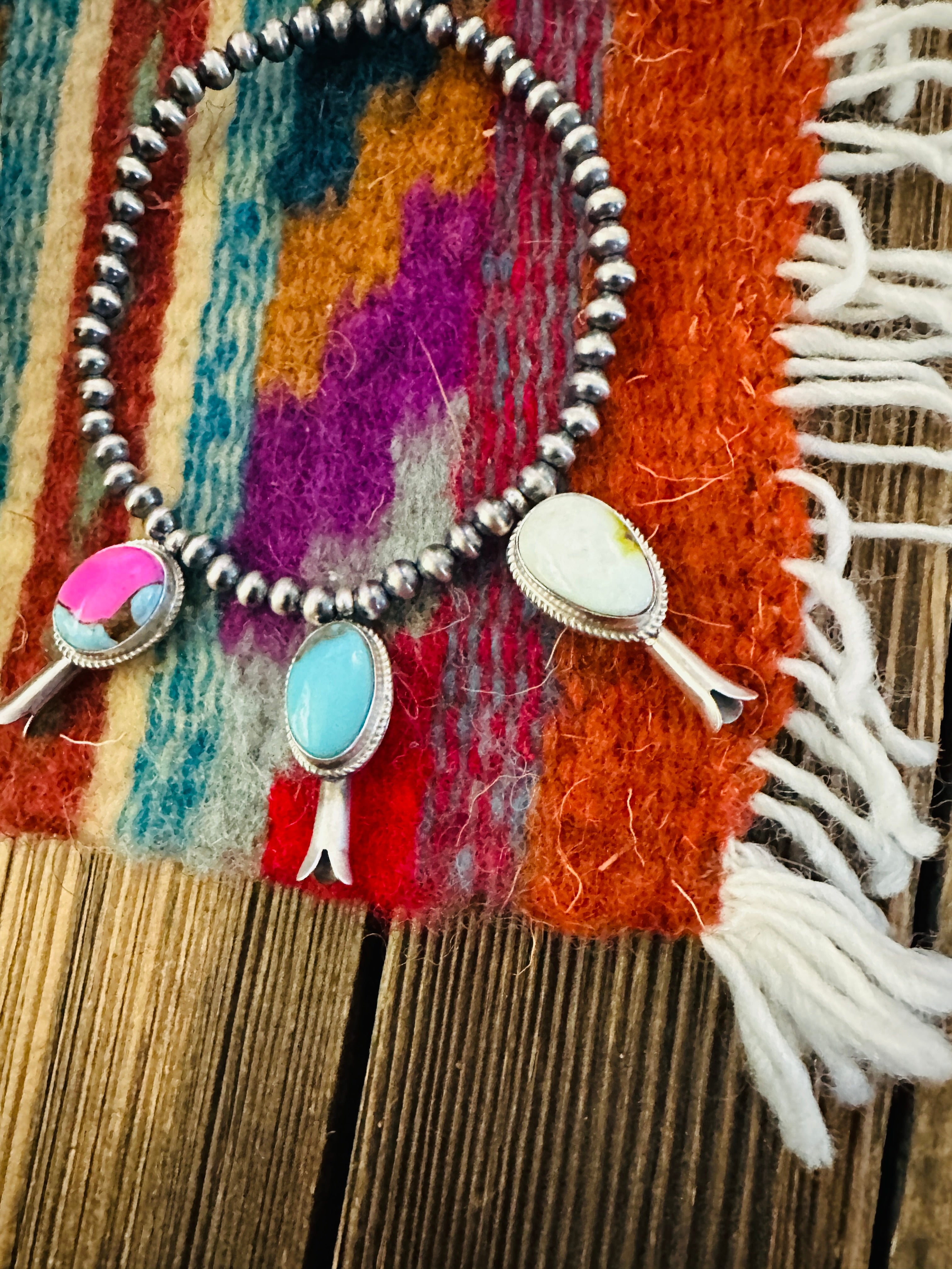 Handcrafted 3mm Sterling Silver Pearl & Multi Stone Blossom Stretch Bracelet