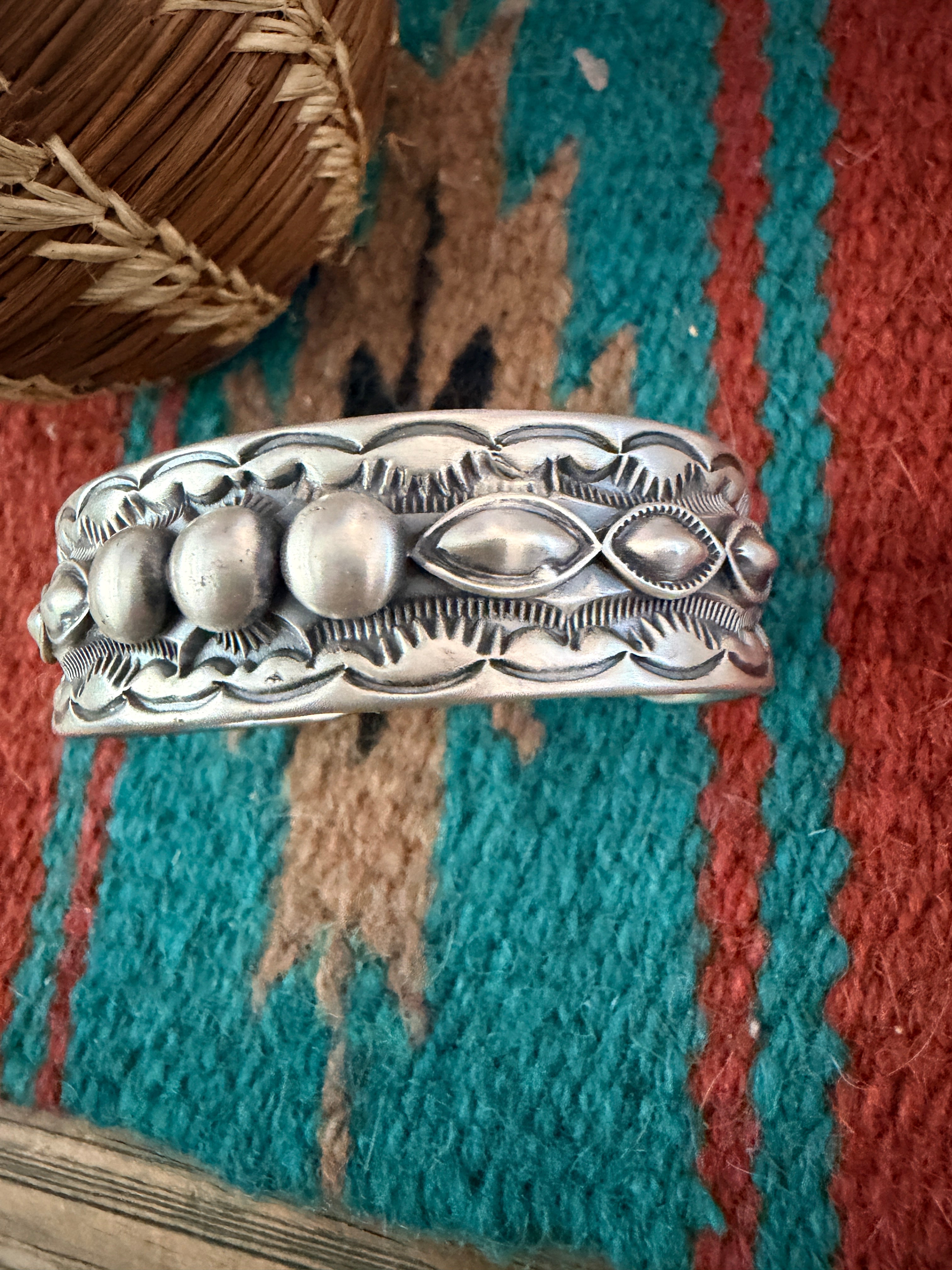 Handcrafted Sterling Silver Cuff Bracelet by Roland Dixson
