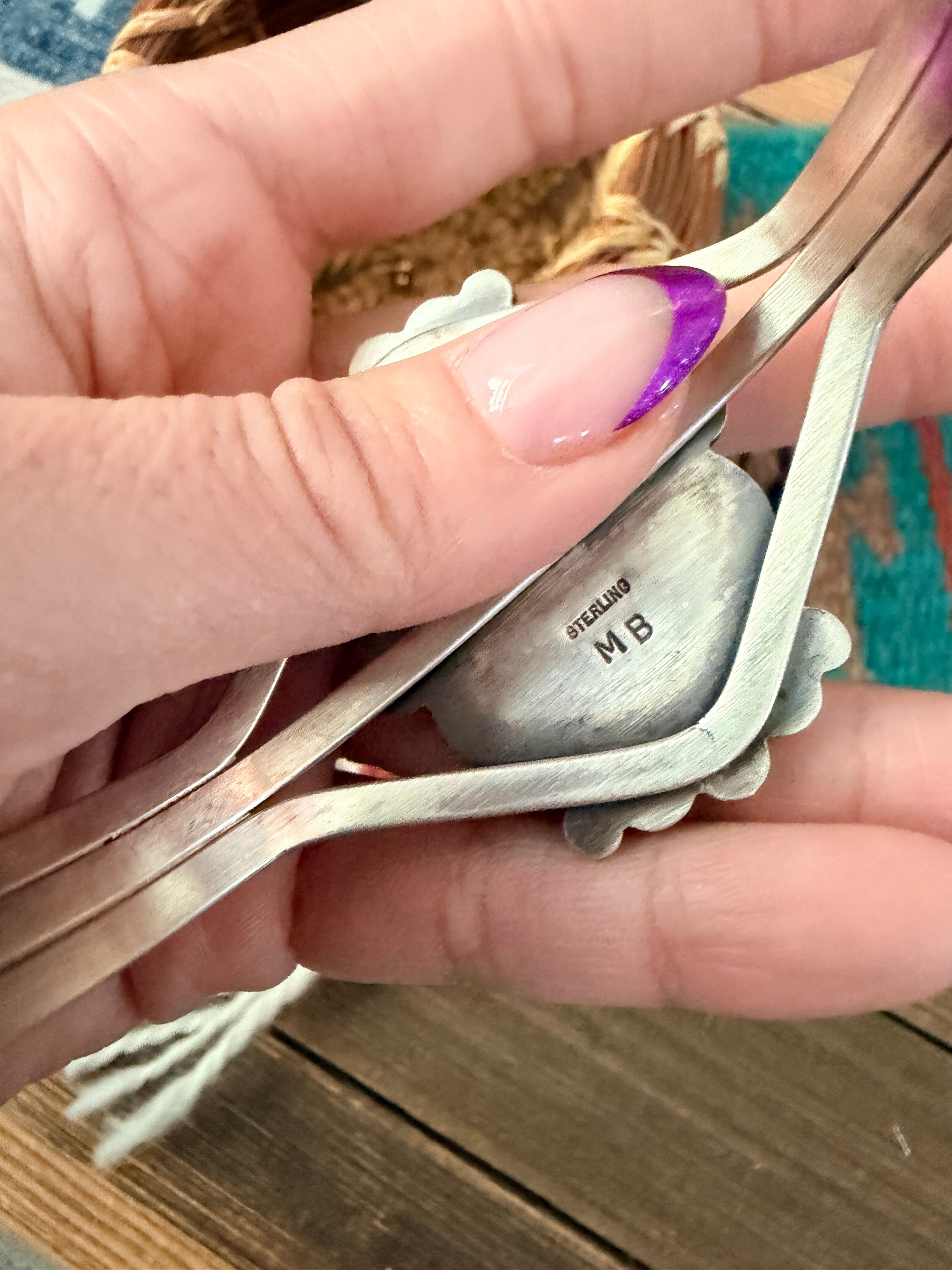 Handcrafted Sterling Silver and Turquoise Cuff Bracelet