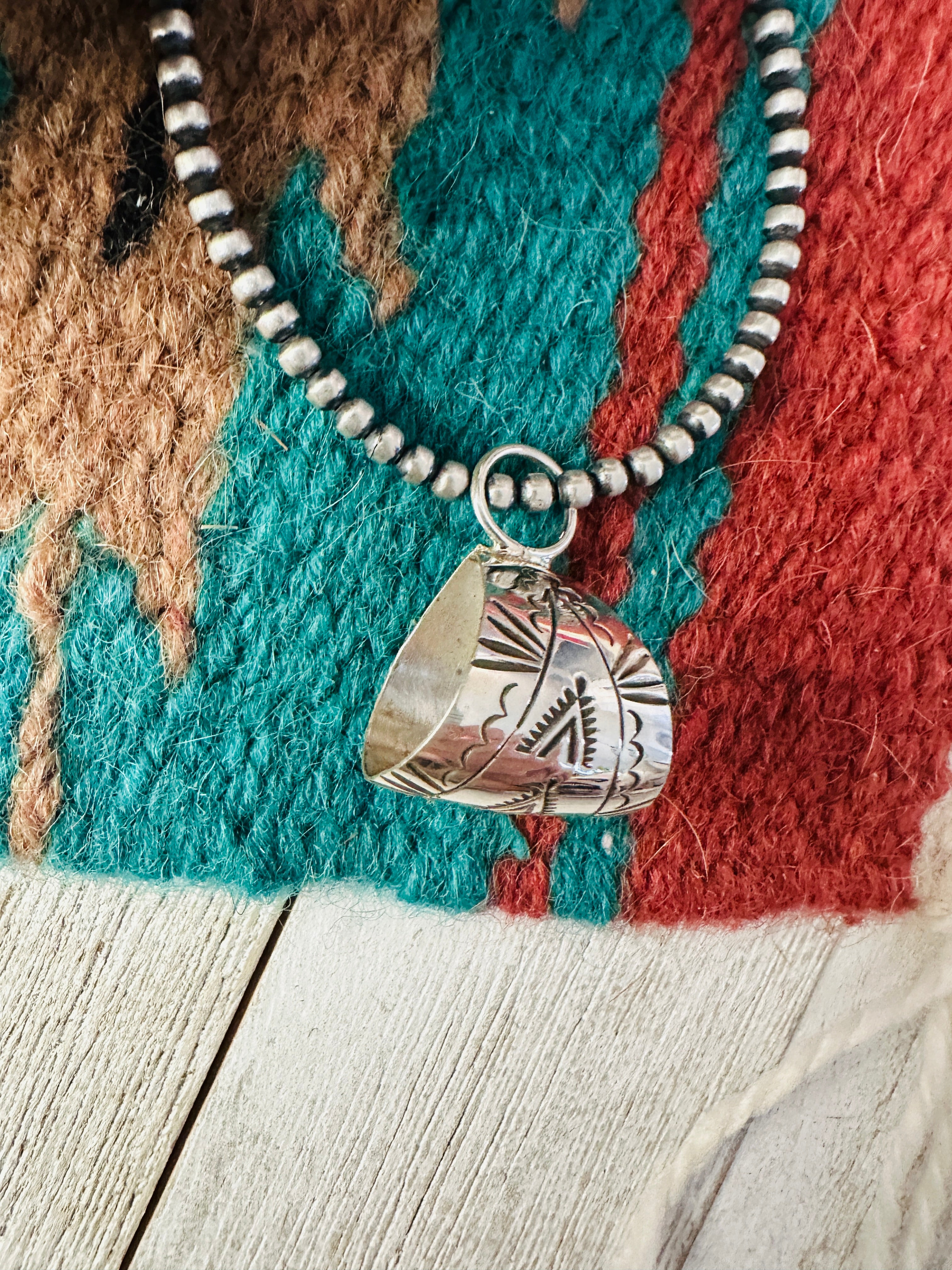 Handcrafted Hand Stamped Sterling Silver Bale