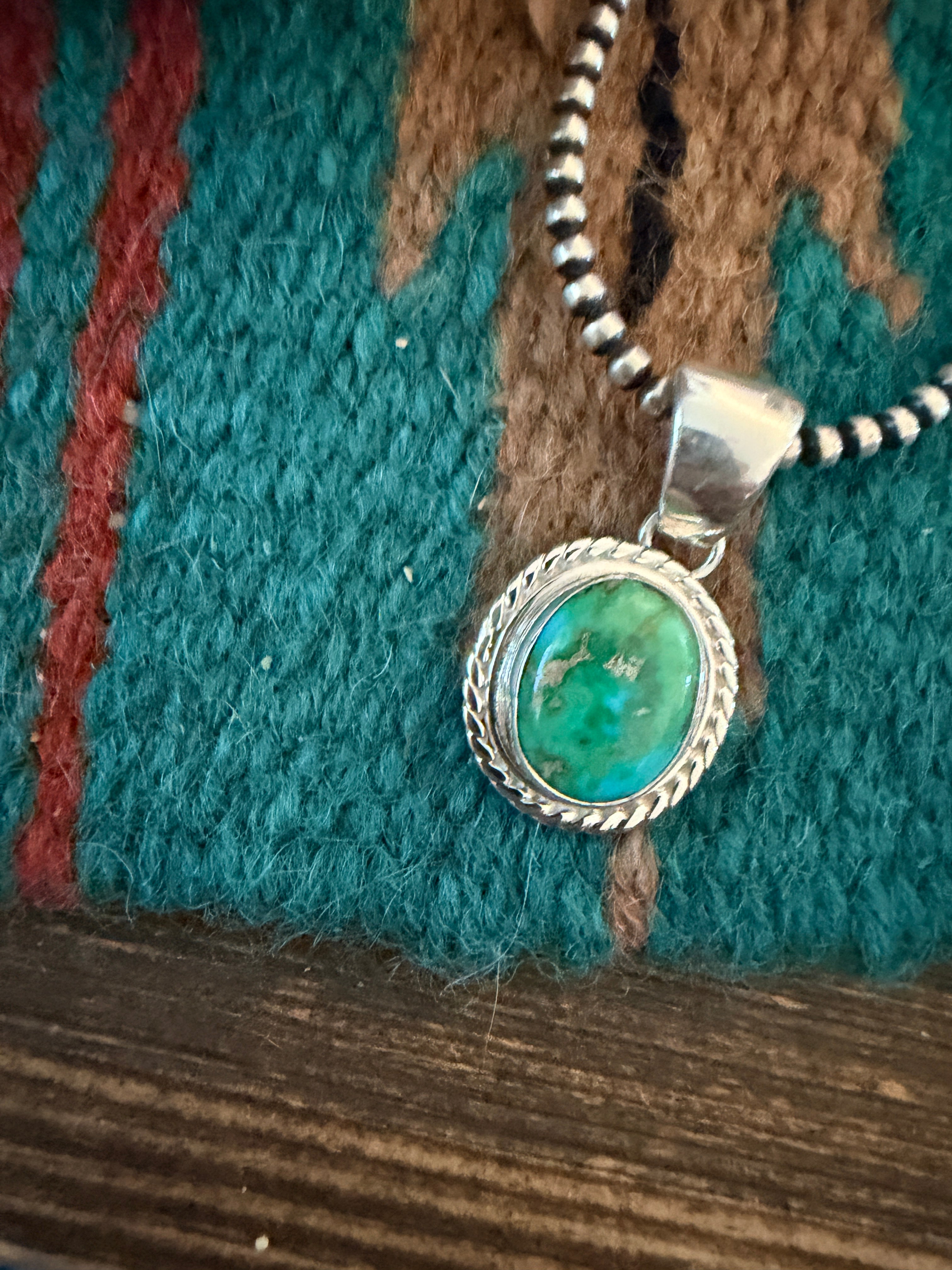 Handcrafted Sterling Silver & Sonoran Mountain Turquoise Pendant