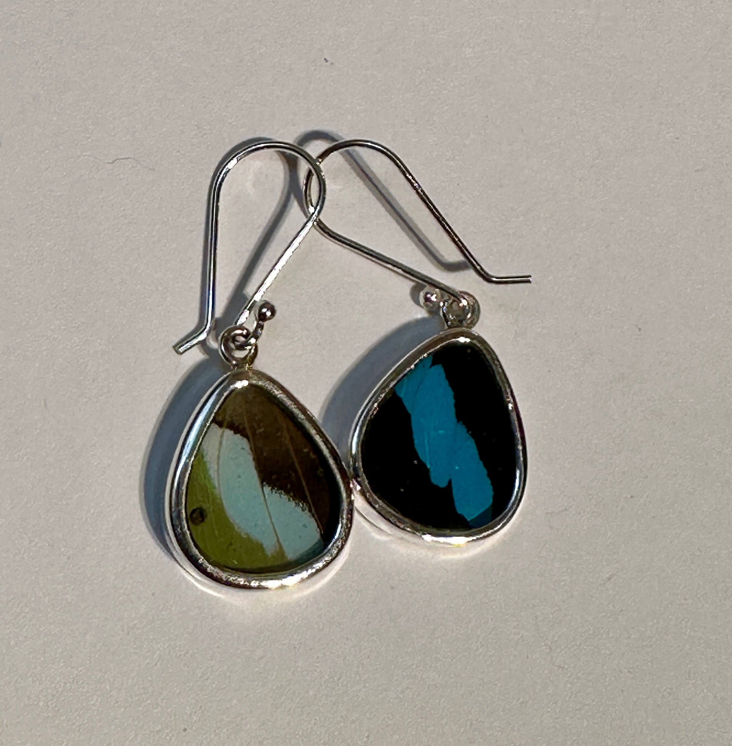 Nessaea Green Butterfly Dangle Earrings